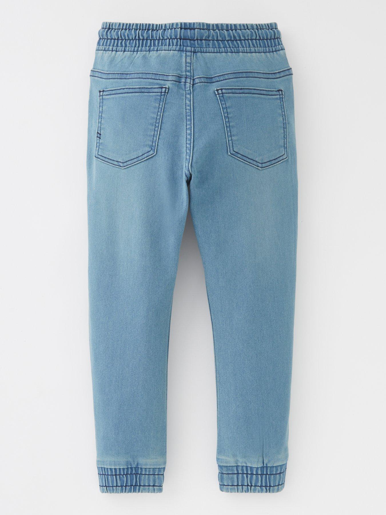 Image 2 of 4 of Mini V by Very Boys Pull On Jogger Jean - Light Wash