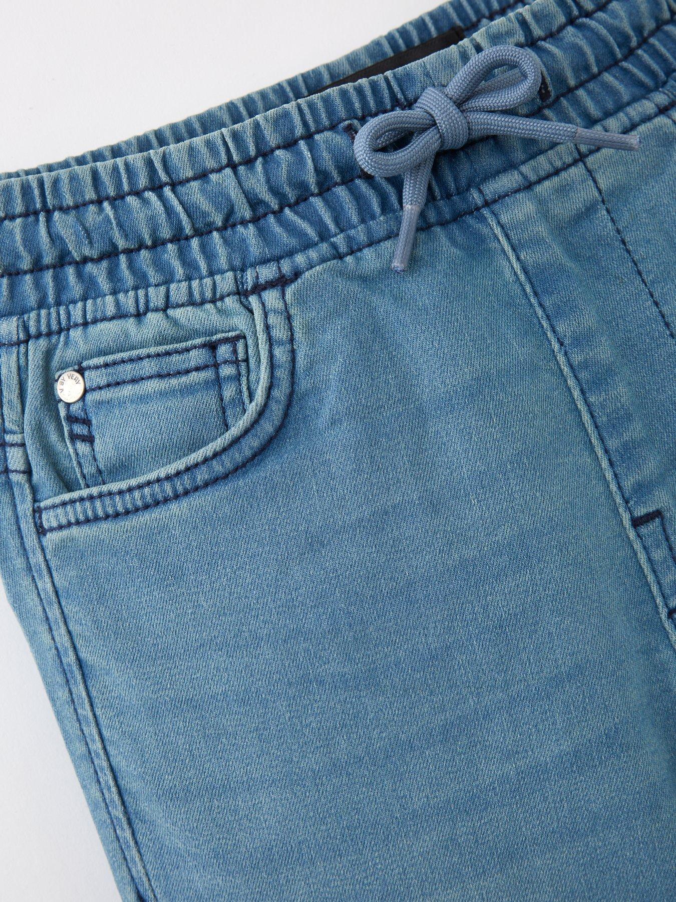 Image 3 of 4 of Mini V by Very Boys Pull On Jogger Jean - Light Wash