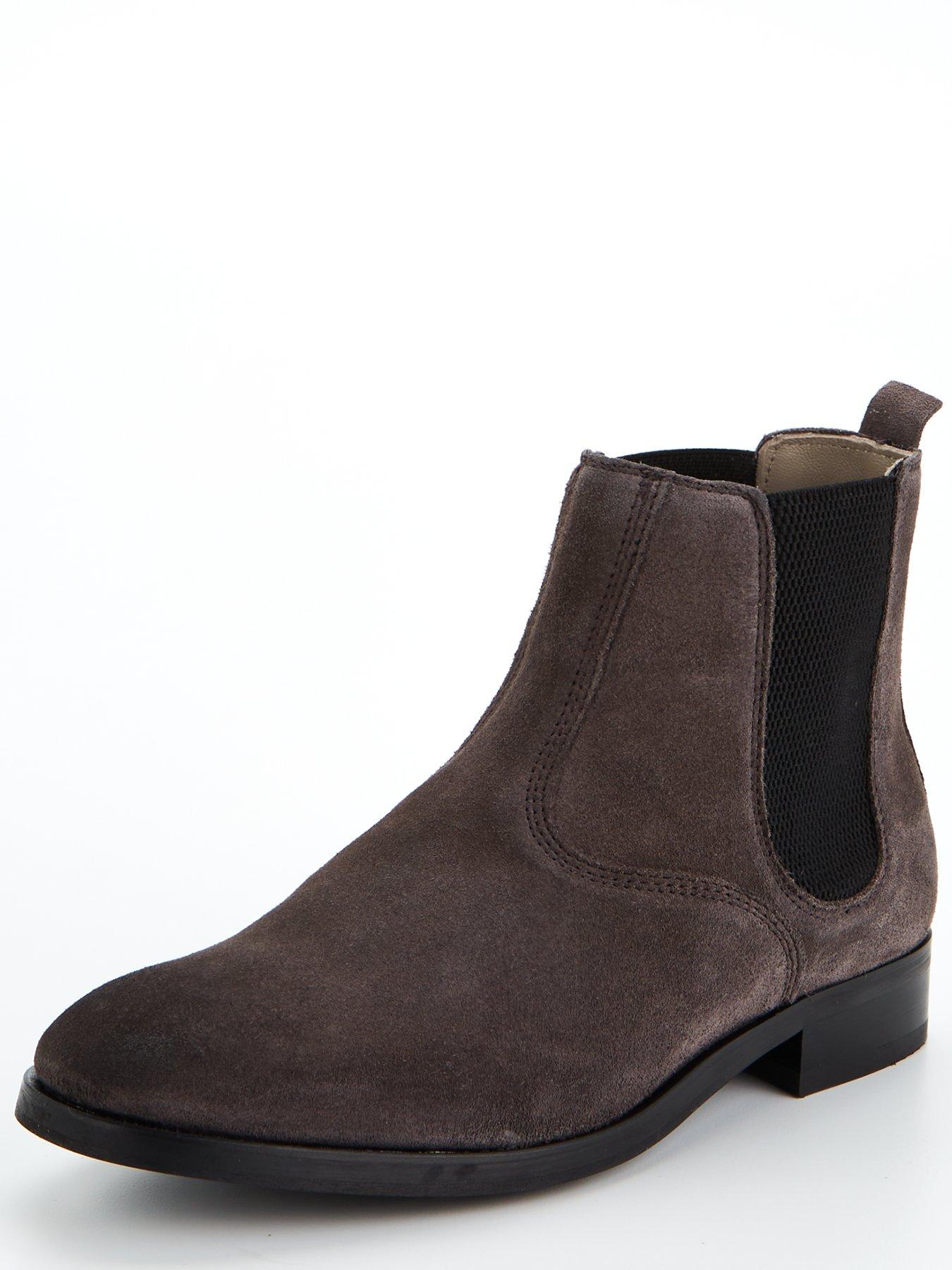 Mens grey clearance suede boots