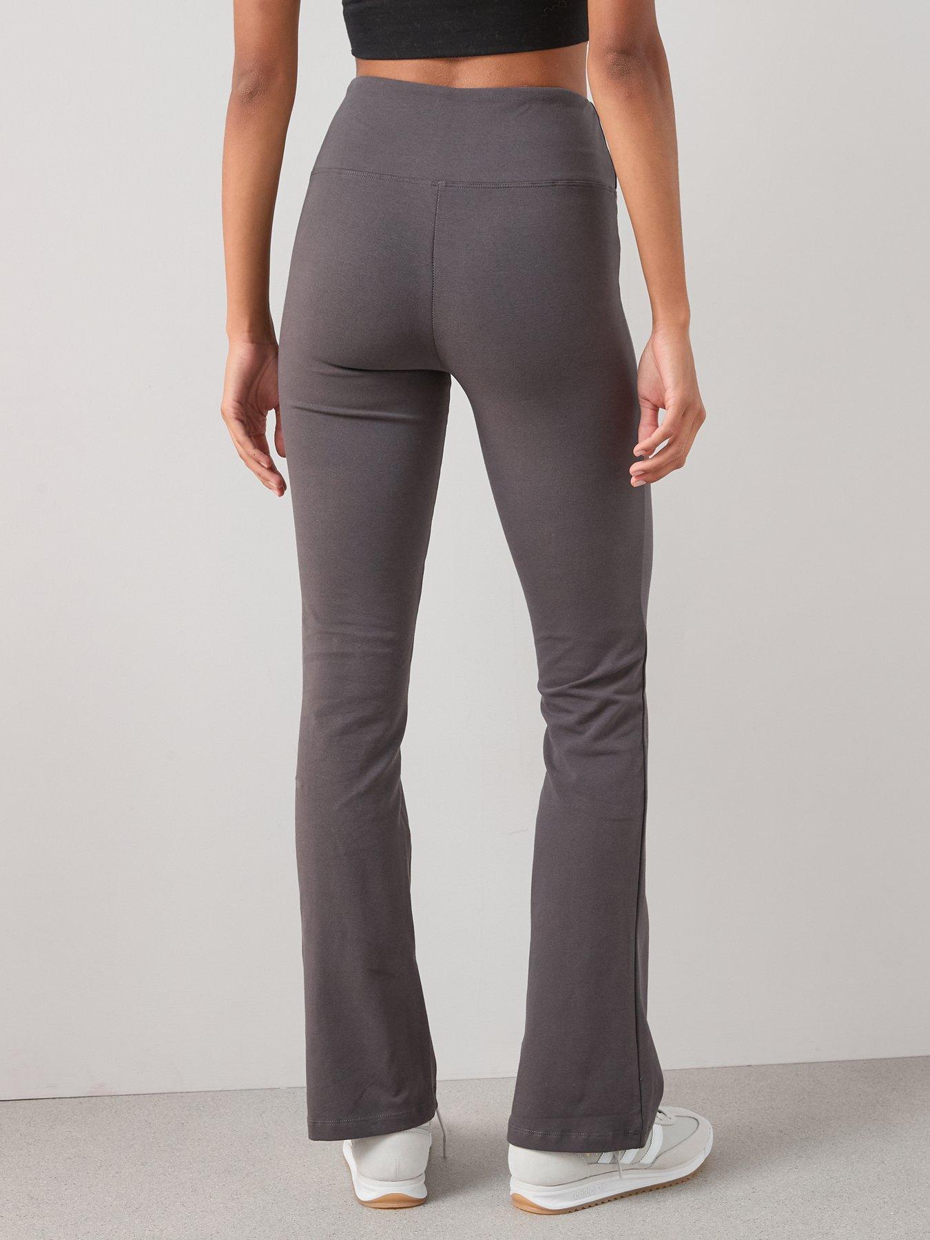 Image 2 of 6 of The Very Collection High Waist Flare Yoga Trousers - Charcoal