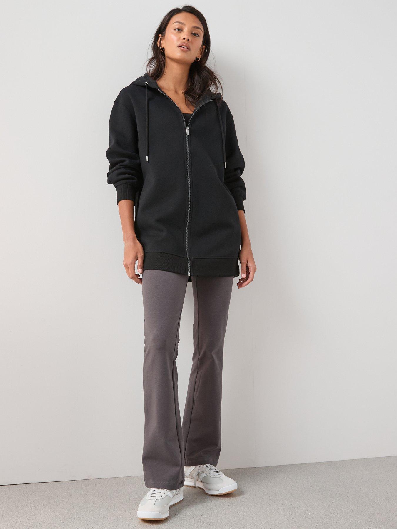 Image 5 of 6 of The Very Collection High Waist Flare Yoga Trousers - Charcoal