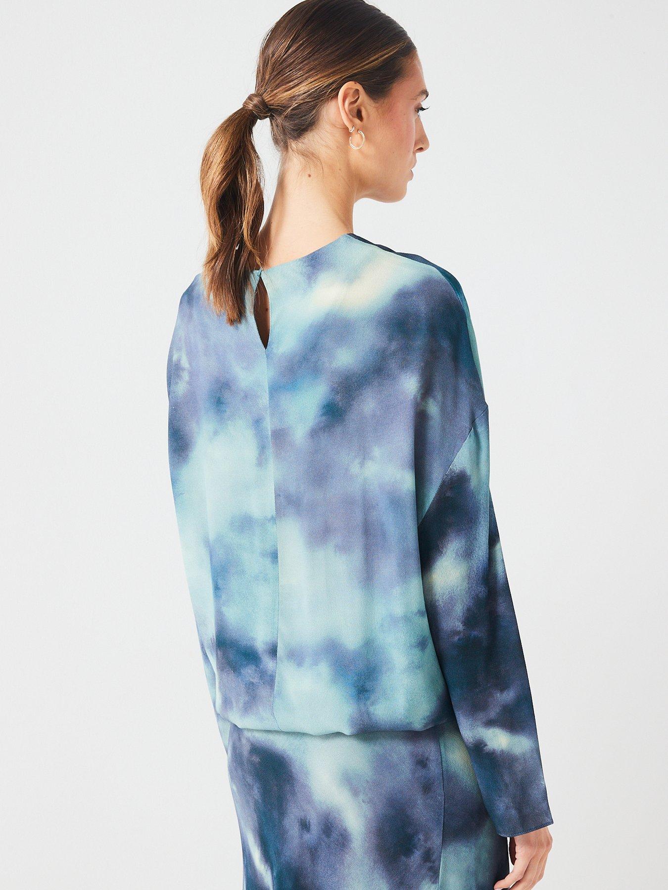 fig-basil-tie-dye-blouse-co-ord-navystillFront