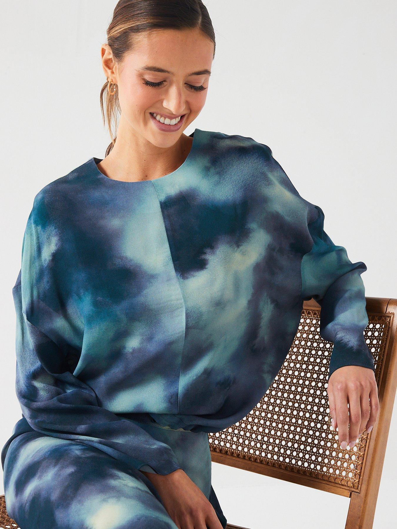 fig-basil-tie-dye-blouse-co-ord-navyoutfit