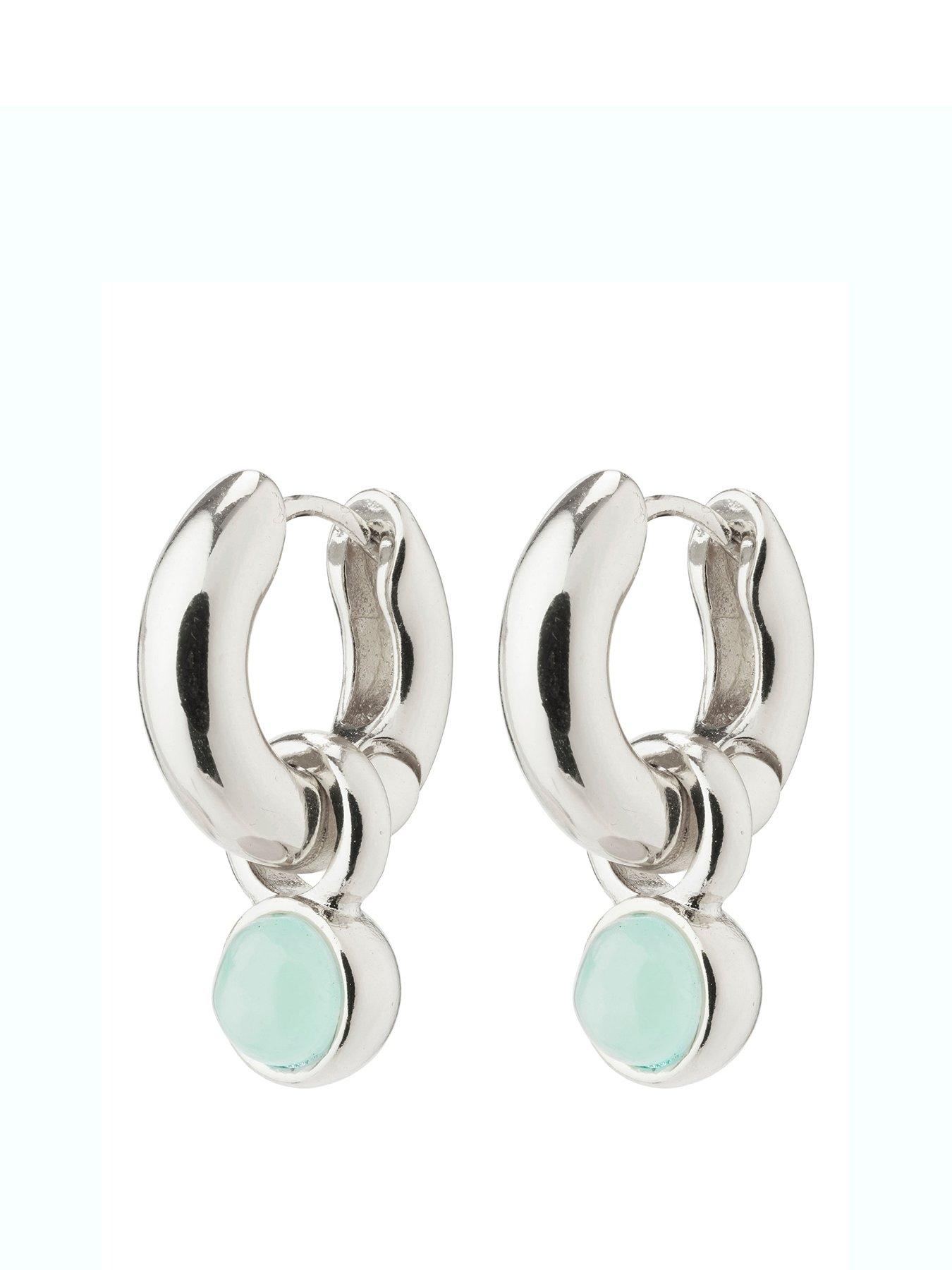 pilgrim-pilgrim-evah-blue-hoop-earrings-silver-platedfront