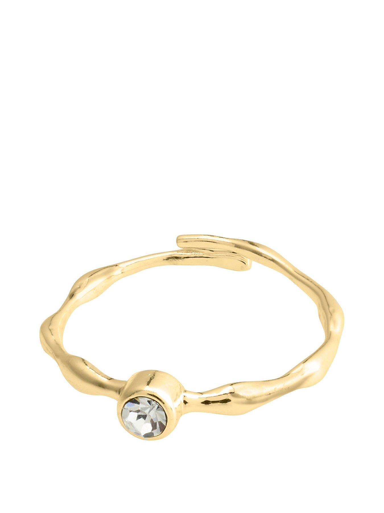 pilgrim-lulu-gold-plated-crystal-stack-ring-with-adjustable-sizing