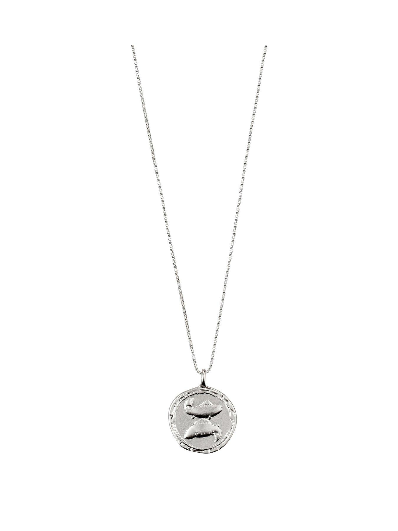pilgrim-pilgrim-zodiac-sign-coin-necklace-silver-platedfront