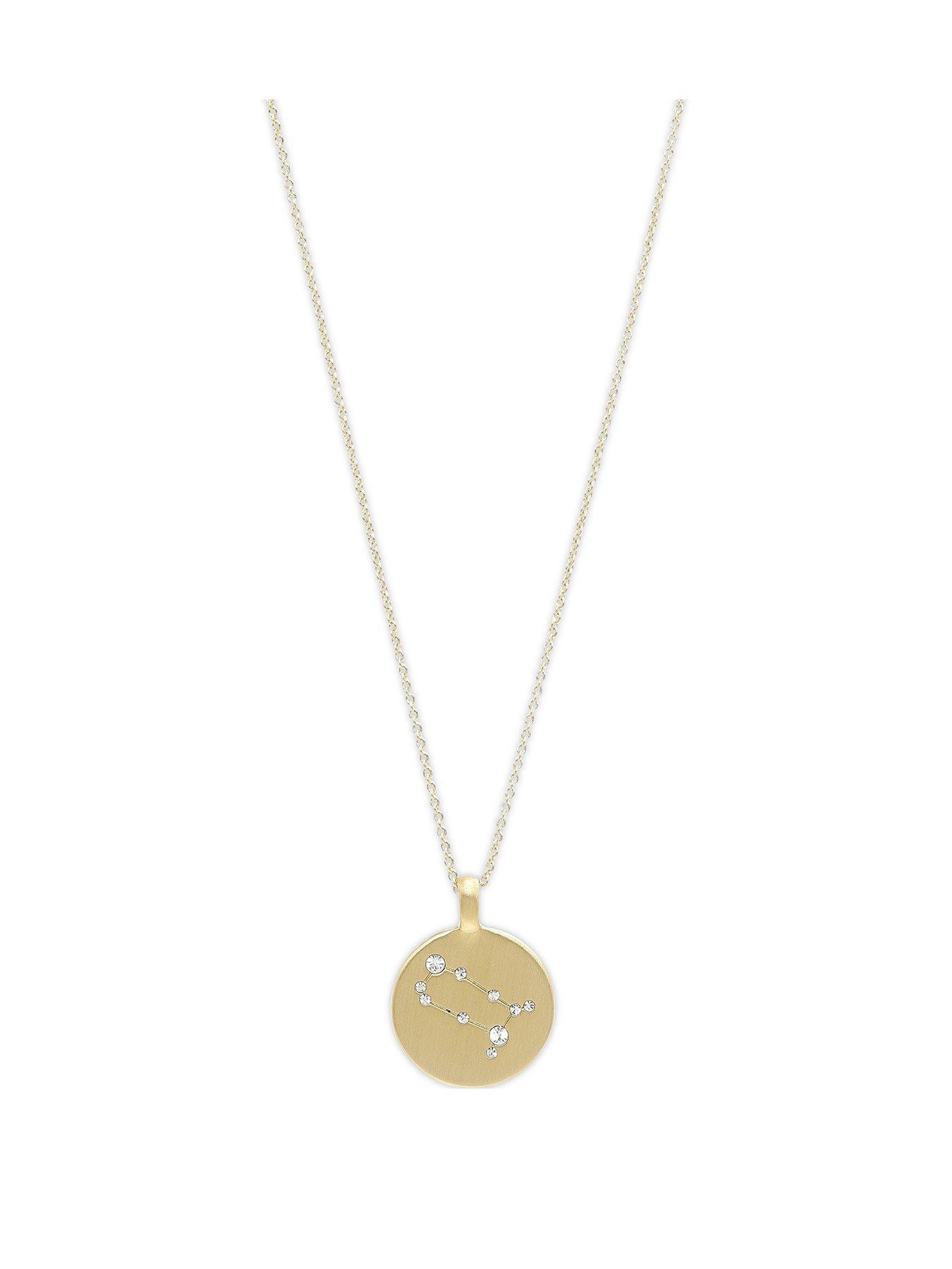 Pilgrim Pilgrim Zodiac Sign Coin Necklace, gold-plated