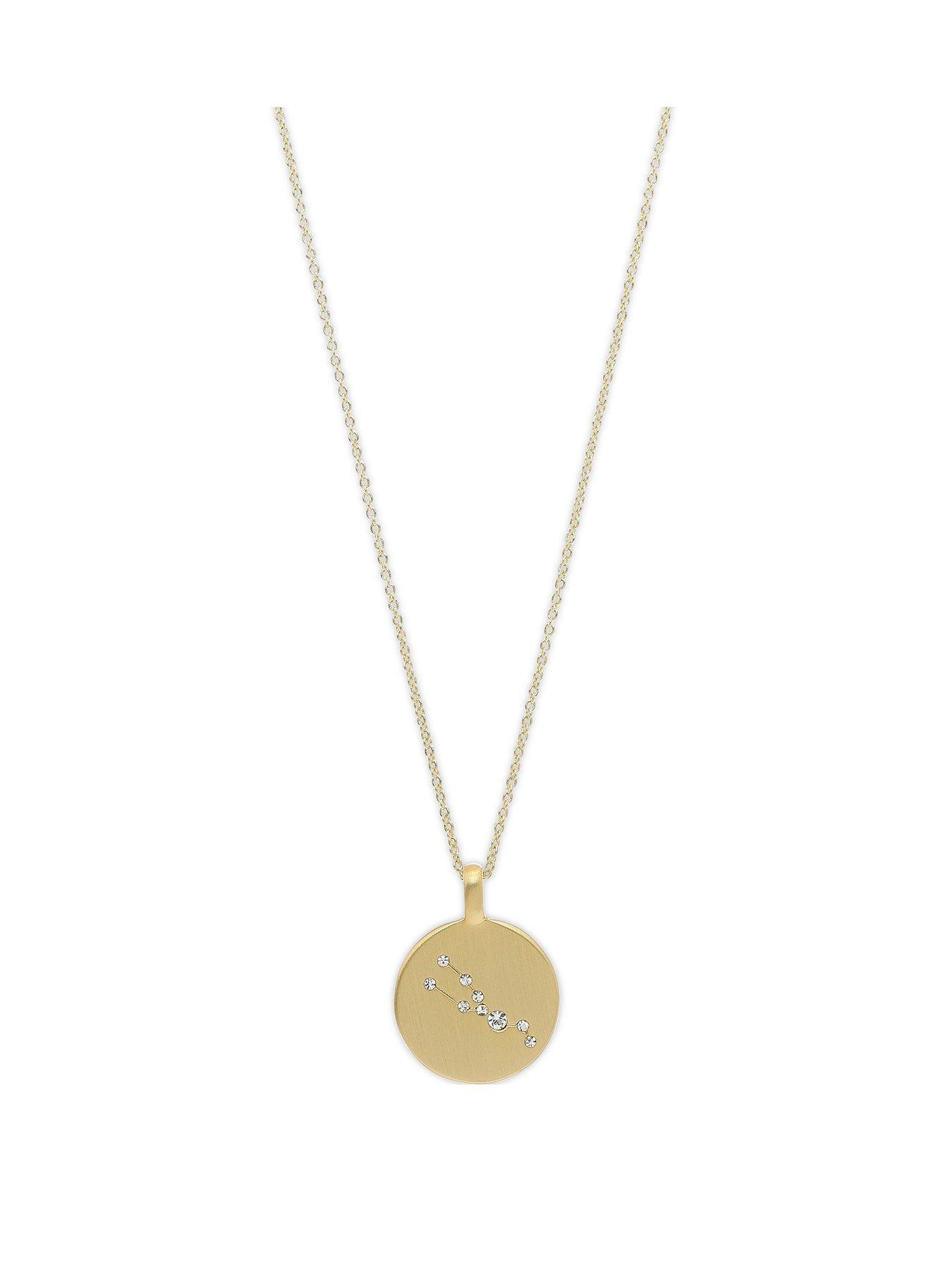 Pilgrim Pilgrim Zodiac Sign Coin Necklace, gold-plated