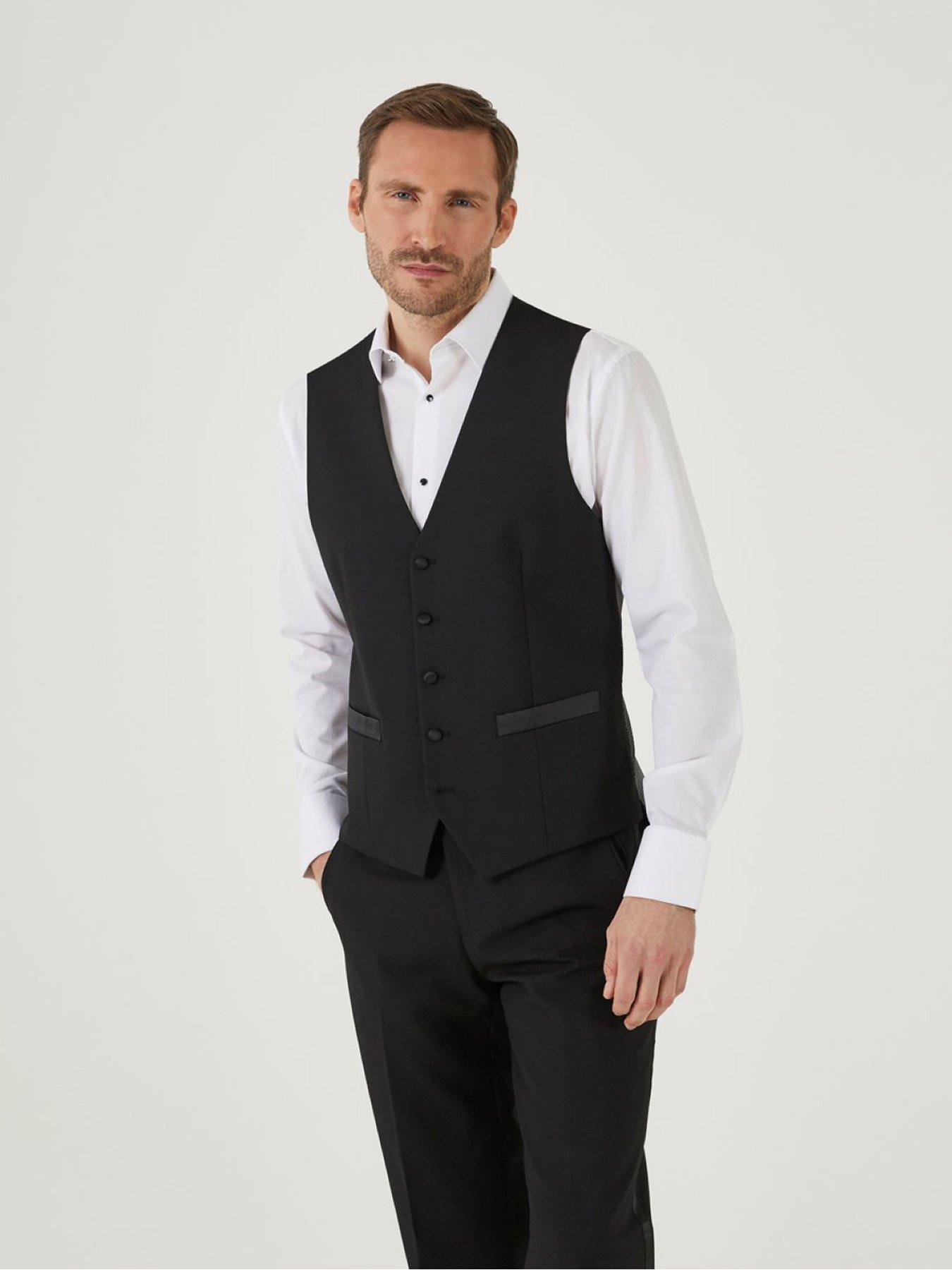 undefined Cavendish Standard Tuxedo Waistcoat - Black