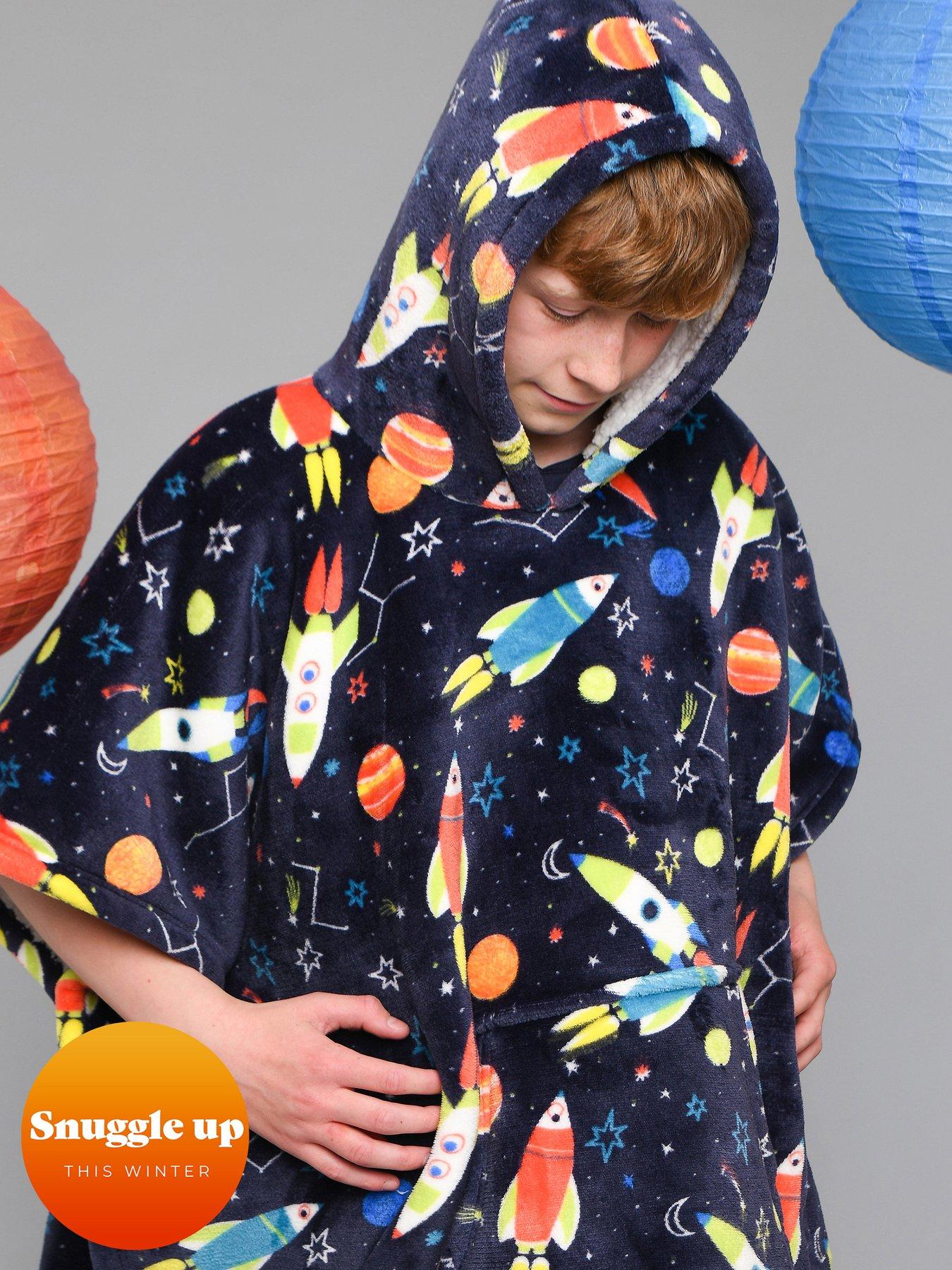 bedlam-supersonic-plush-fleece-poncho-blue