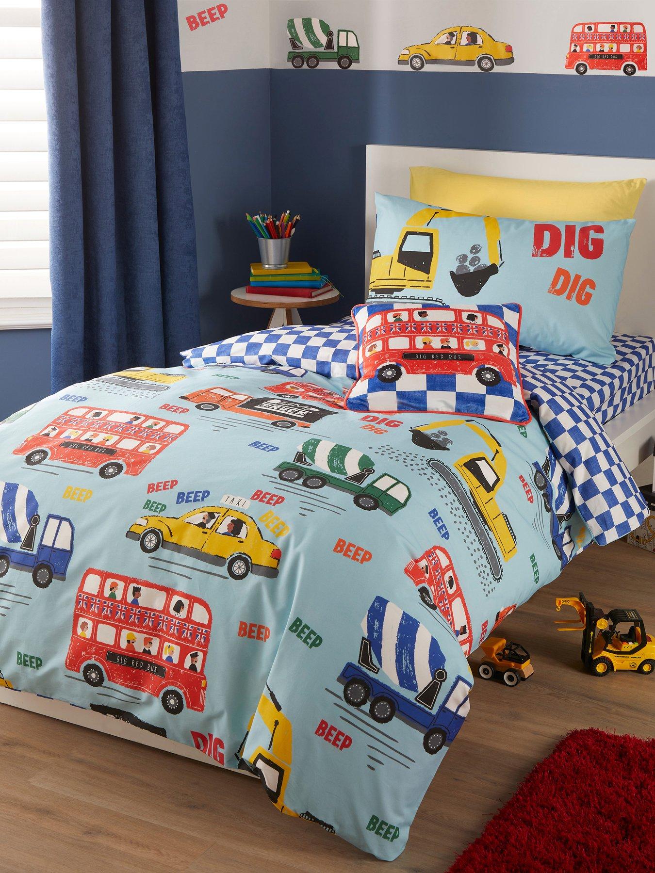 Image 1 of 3 of Bedlam On The Move Duvet Set Single - Blue