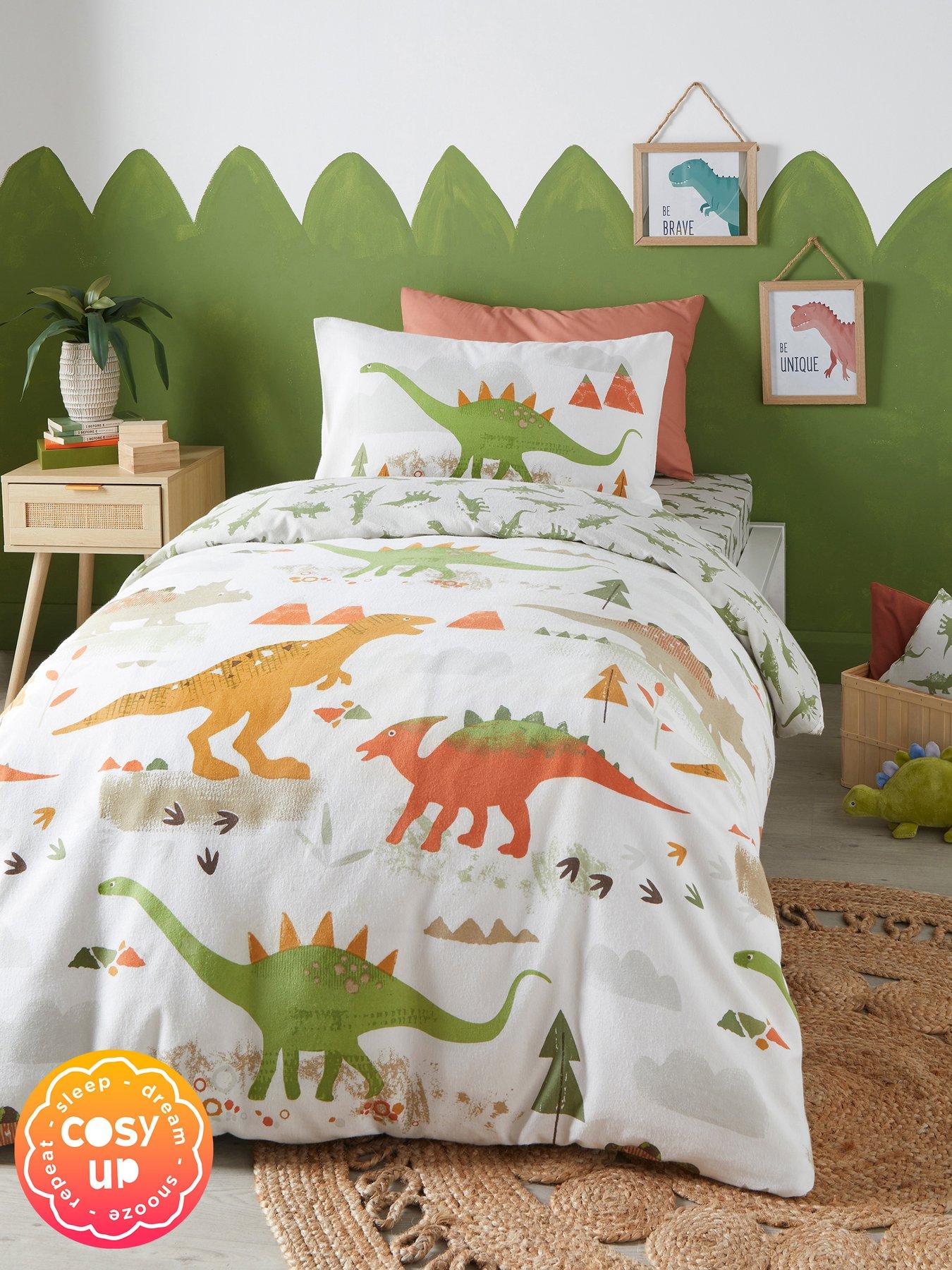 bedlam-dino-brushed-cotton-duvet-cover-set