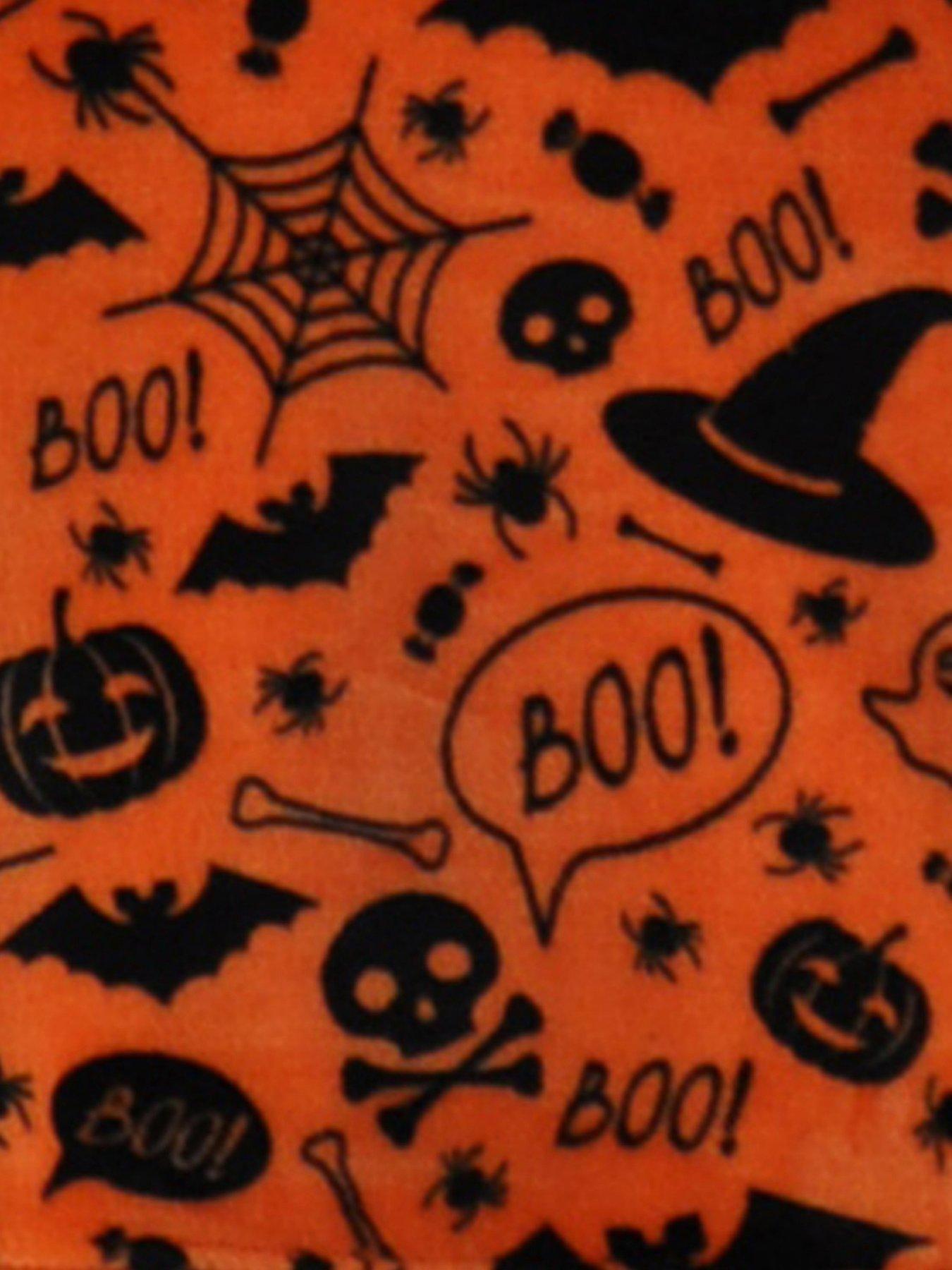 bedlam-boo-halloween-plush-fleece-throw-orangeback