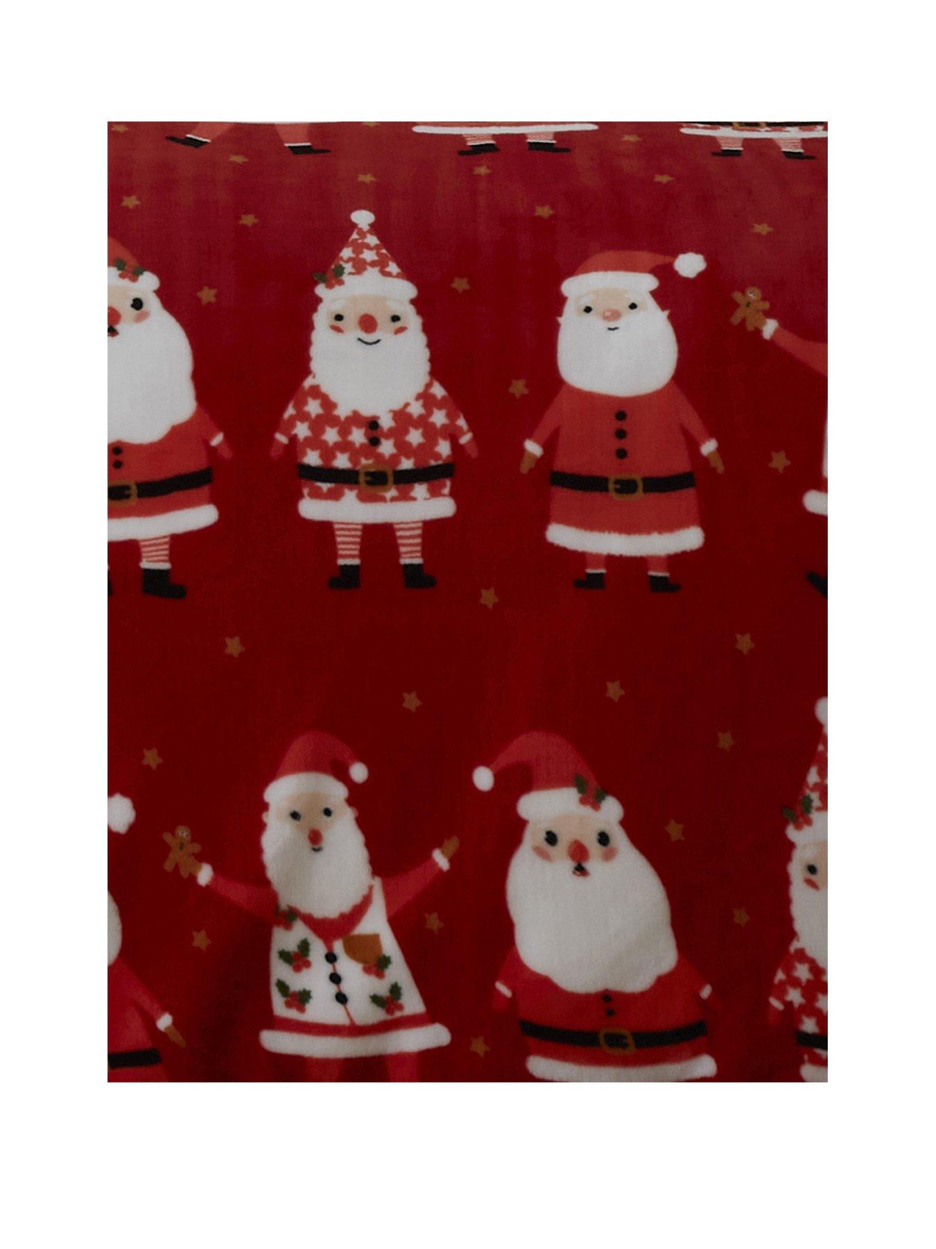 bedlam-jolly-santa-sherpa-fleece-duvet-cover-set-redstillFront