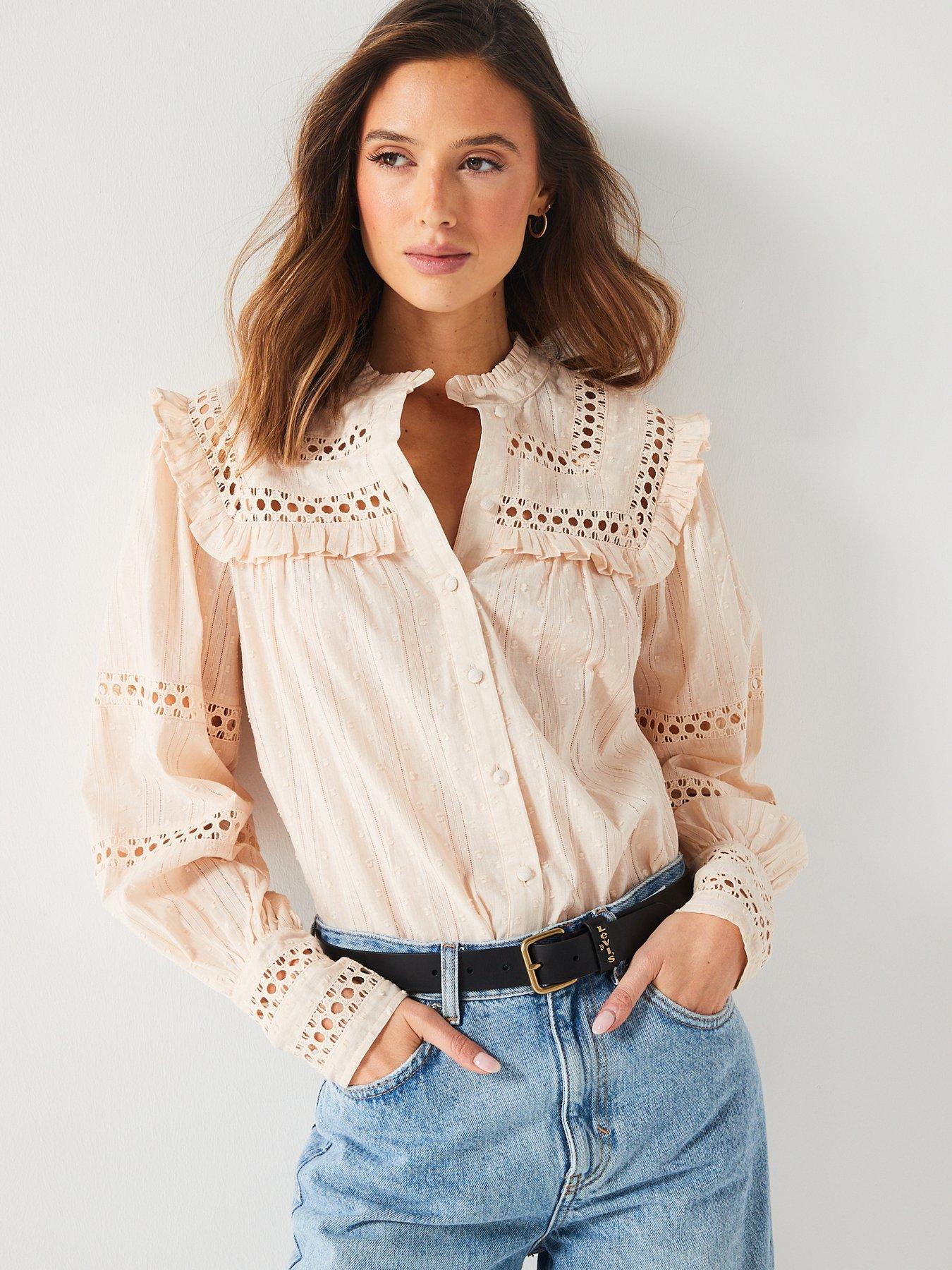 v-by-very-broderienbspinsert-dobby-blouse-cream