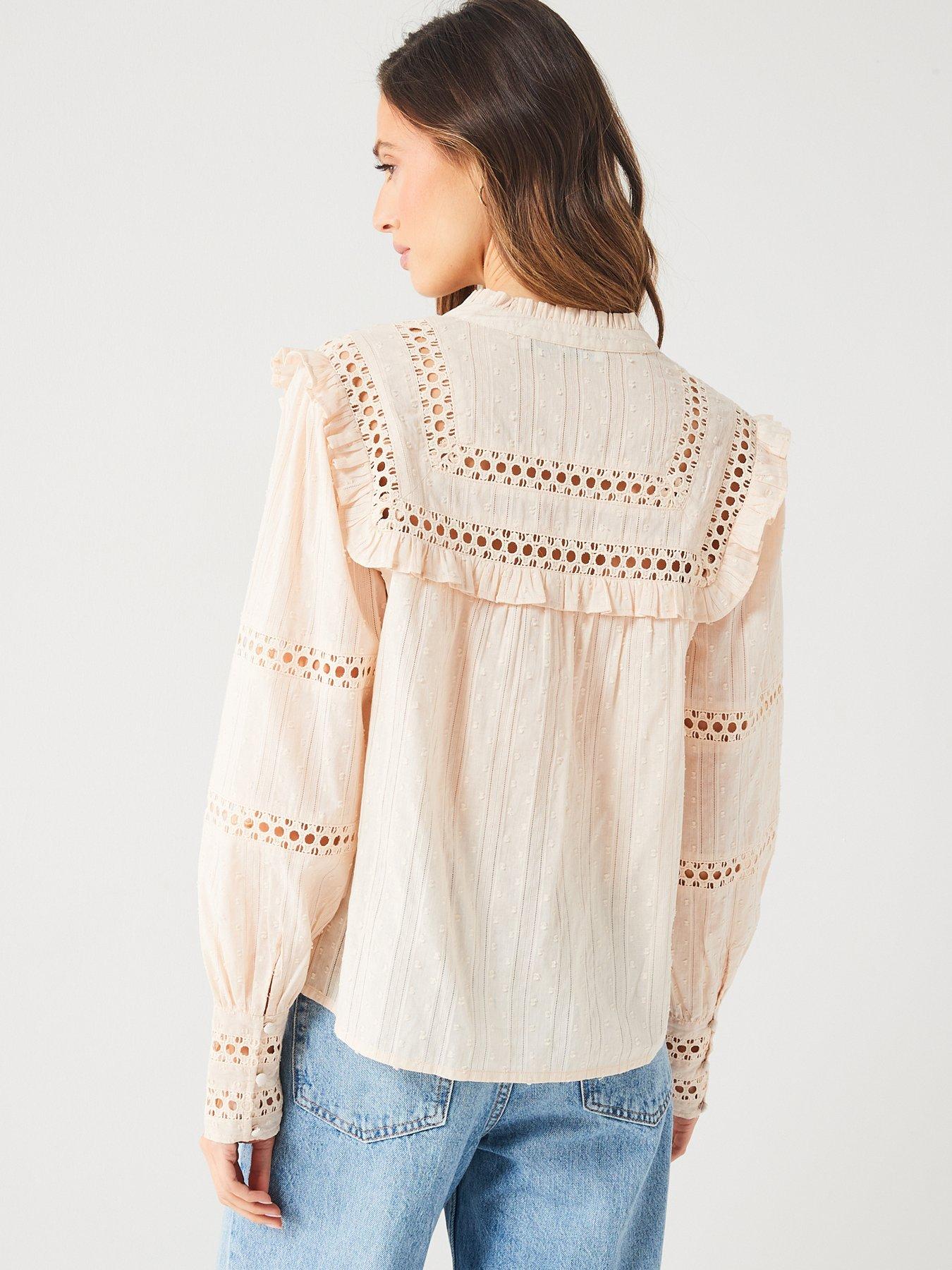 v-by-very-broderienbspinsert-dobby-blouse-creamstillFront