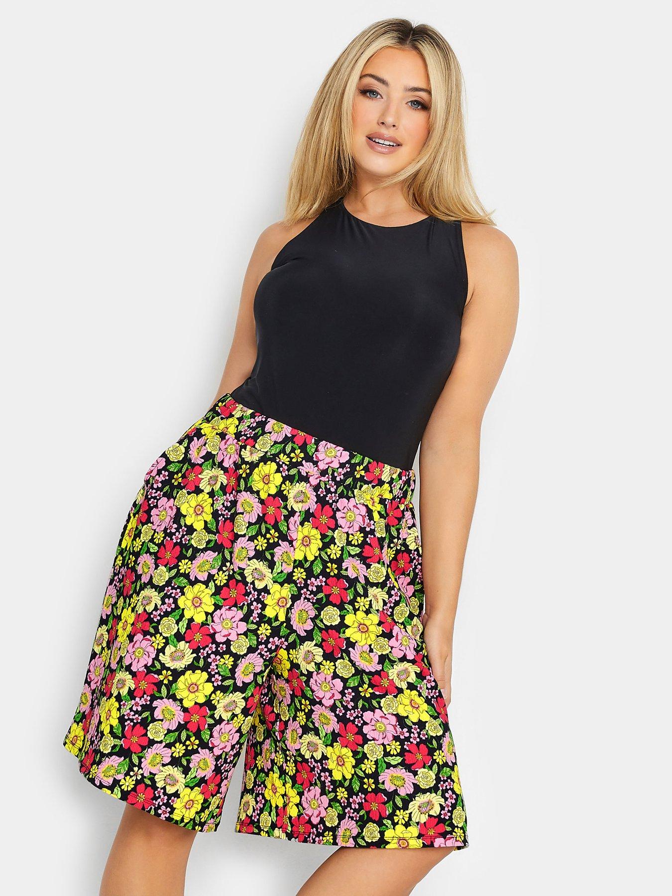 yours-yours-floral-pull-on-short