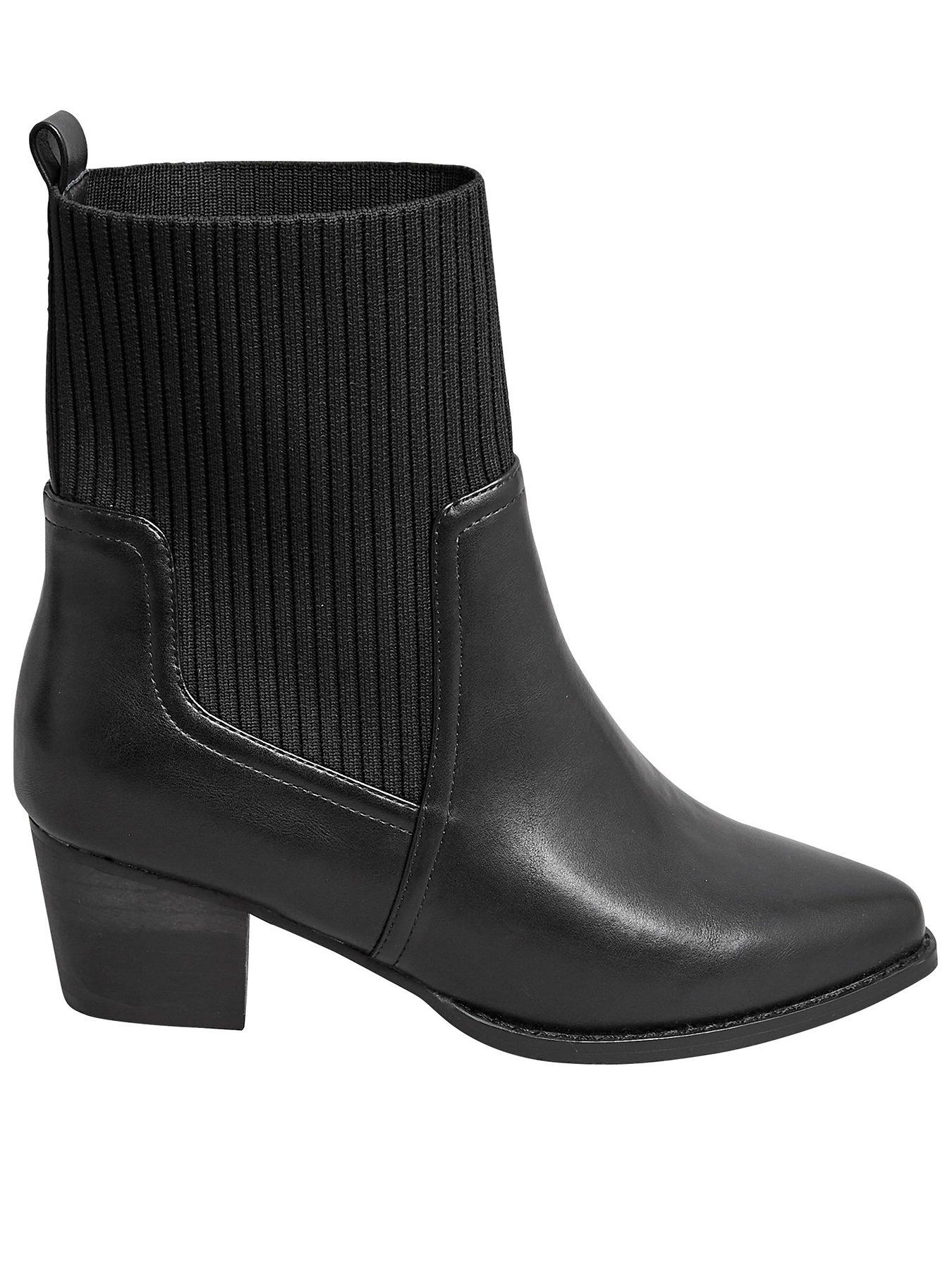 yours-extra-wide-fit-sock-top-line-western-black