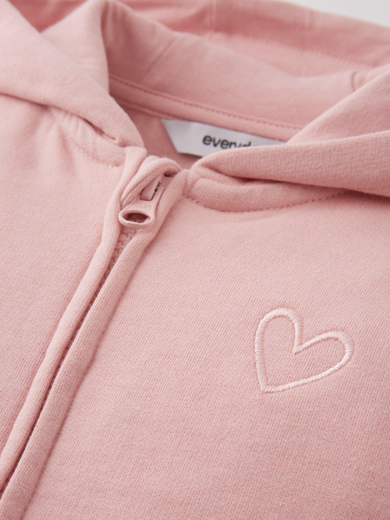 Everyday Cotton Rich Girls Essentials Frill Hoody - Pink