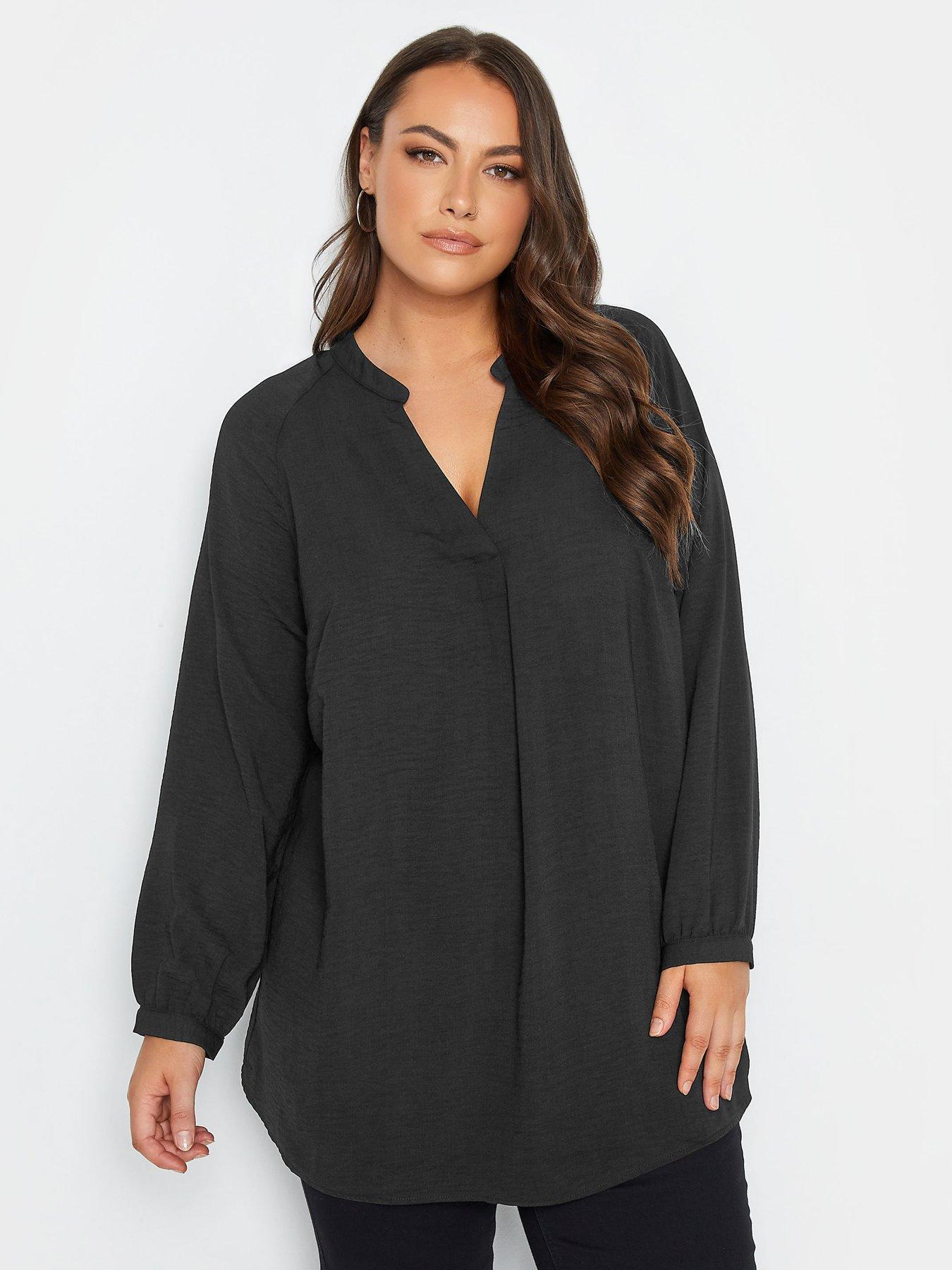 yours-yours-textured-tunic-black