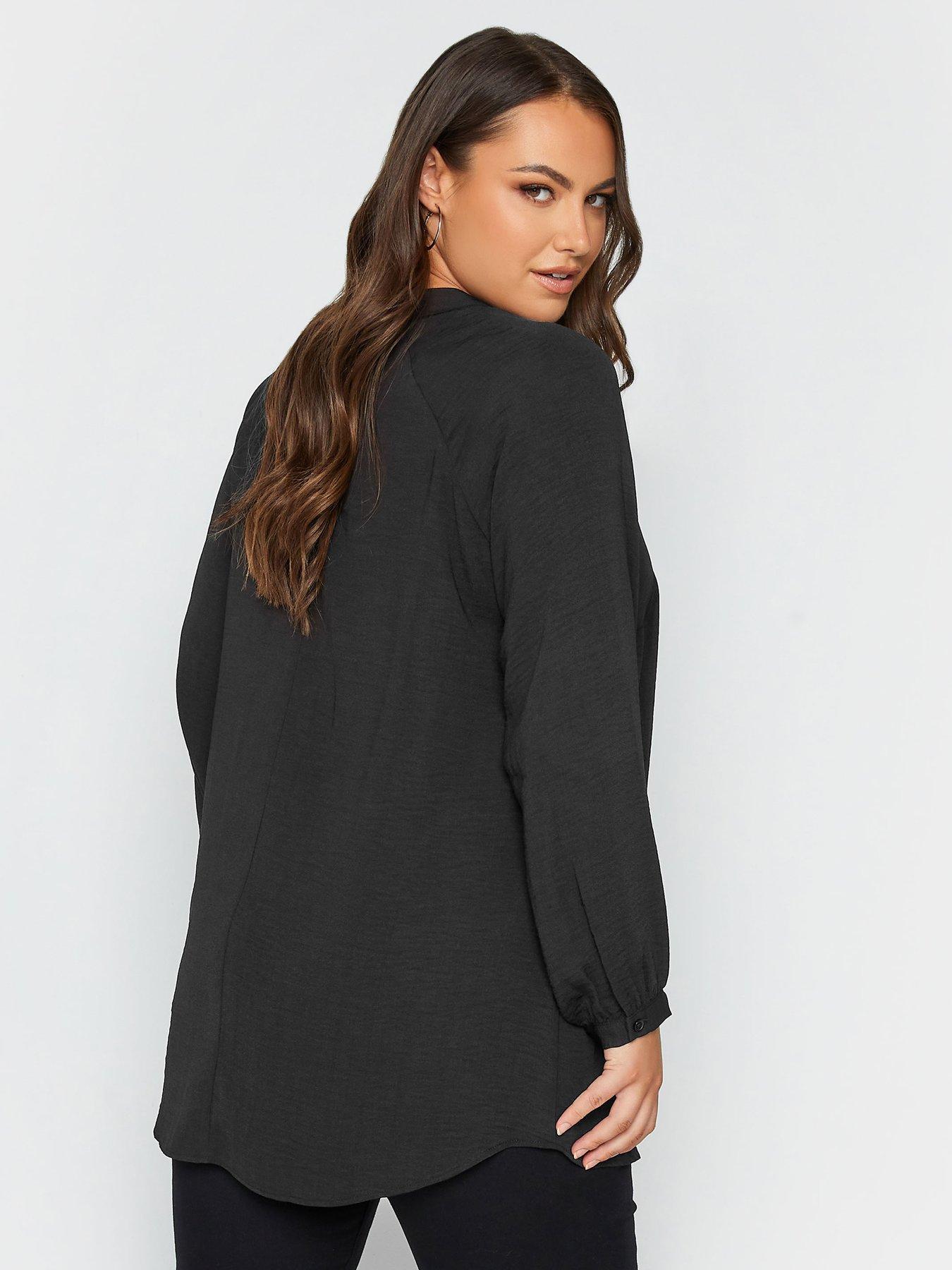 yours-yours-textured-tunic-blackstillFront