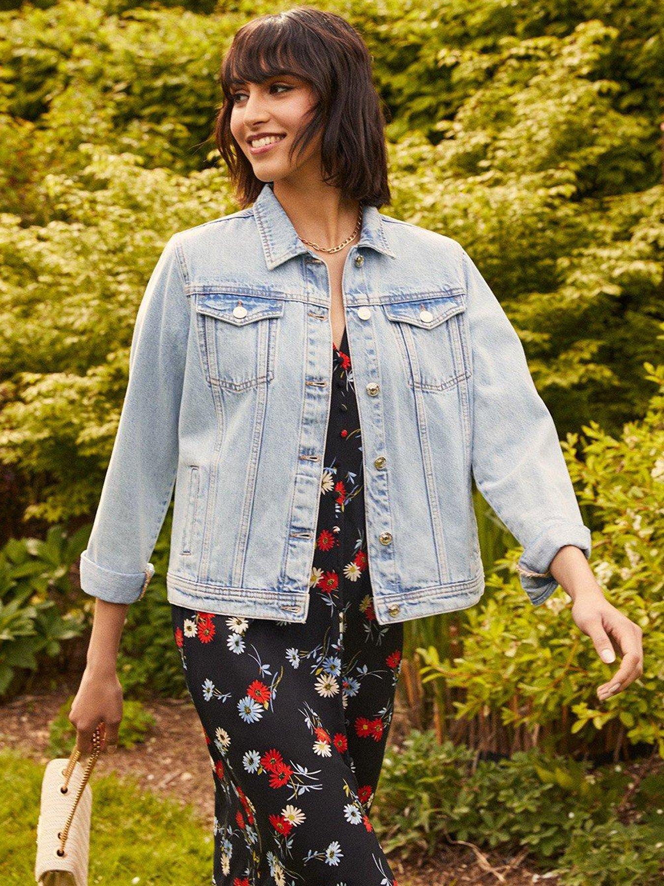 White denim jacket dorothy clearance perkins