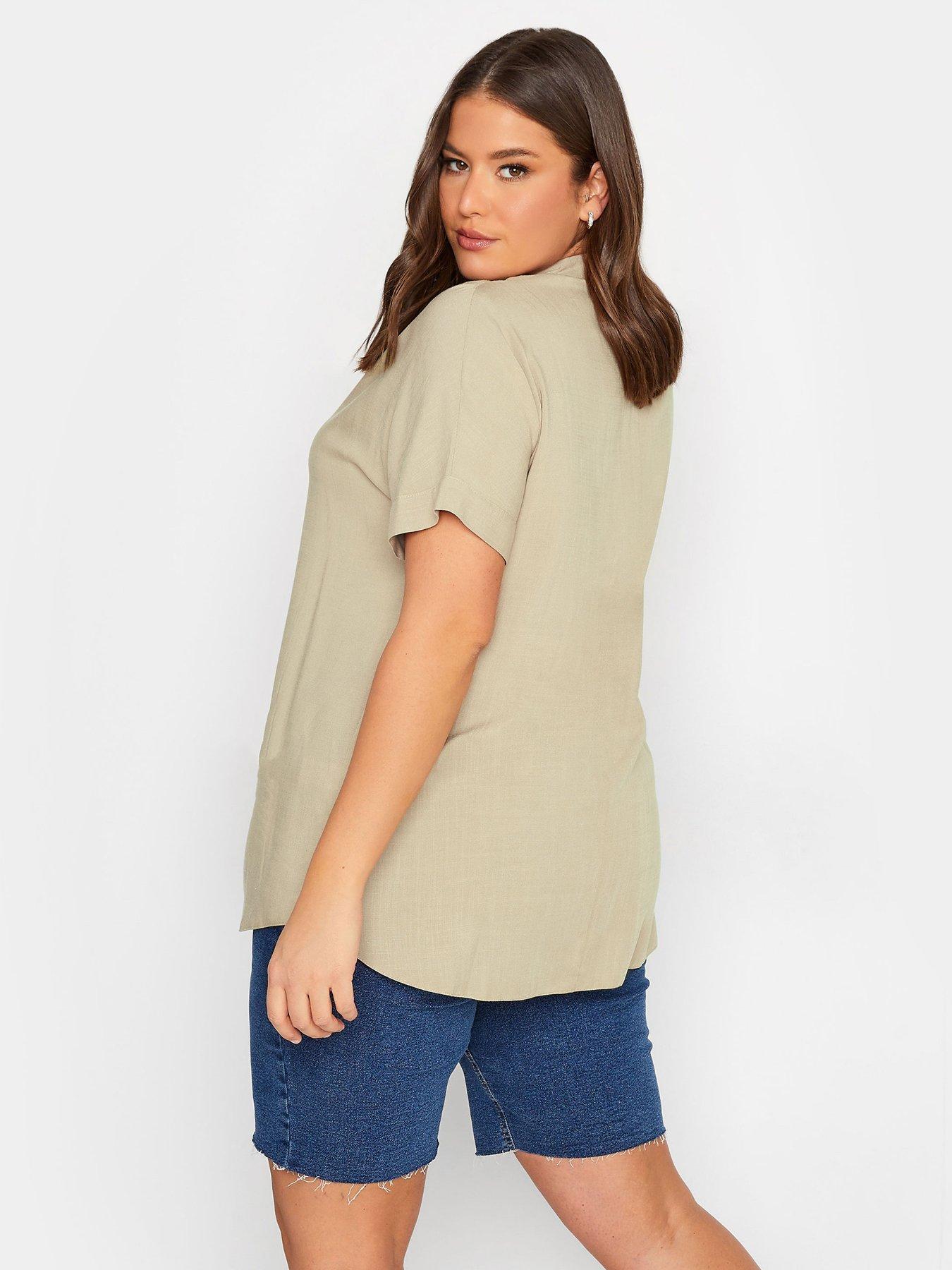 yours-half-placket-blouse-naturalstillFront