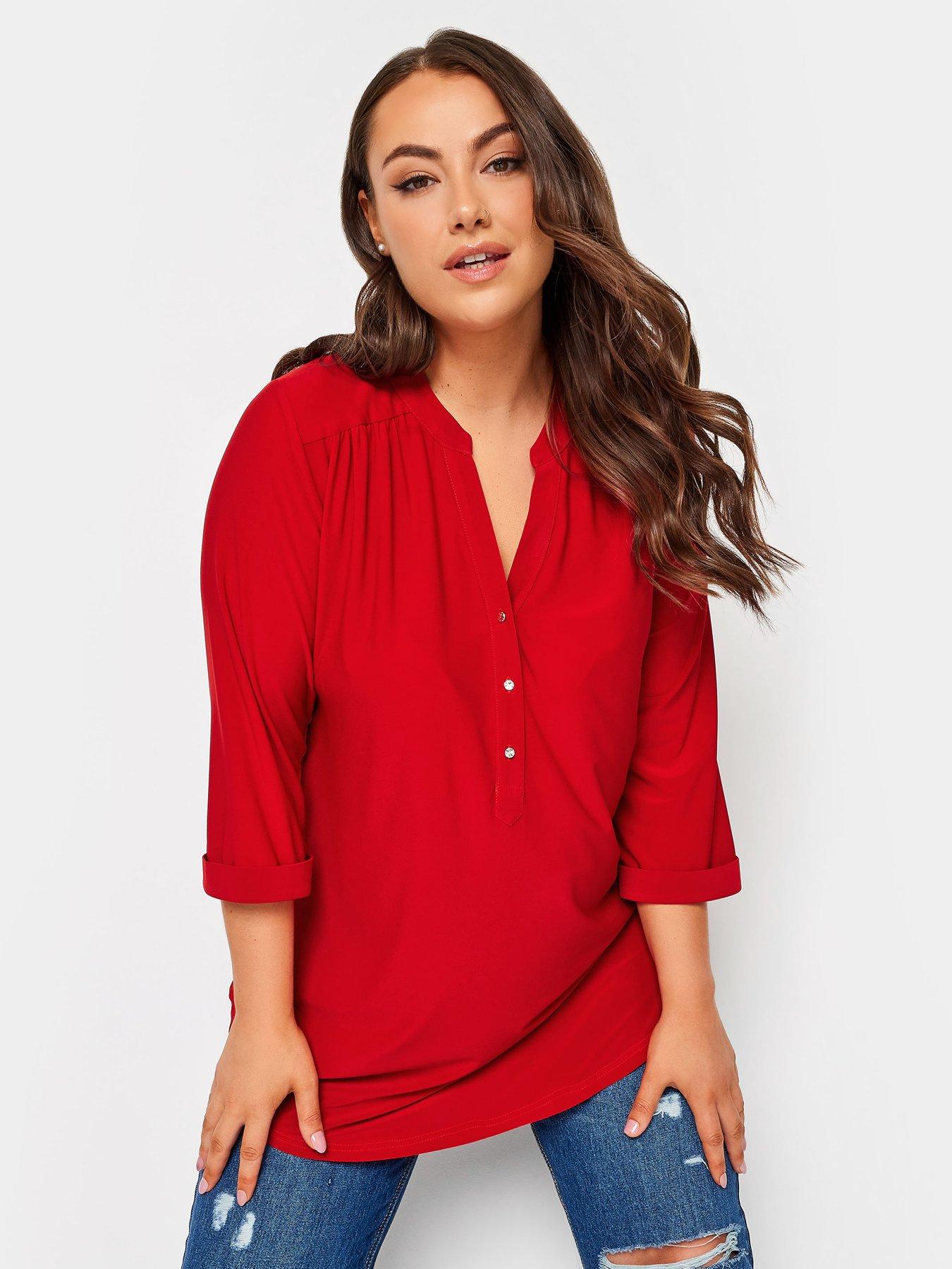 yours-half-placket-jersey-shirt-redfront