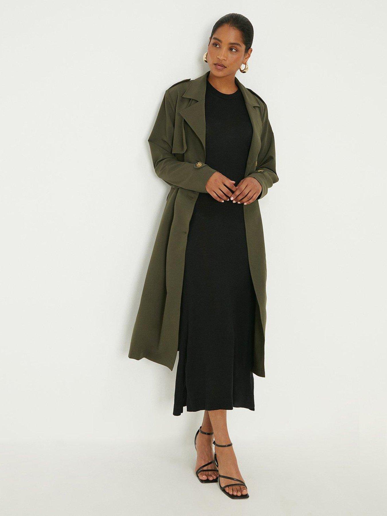 Dorothy Perkins Trench Coat Khaki Very Ireland