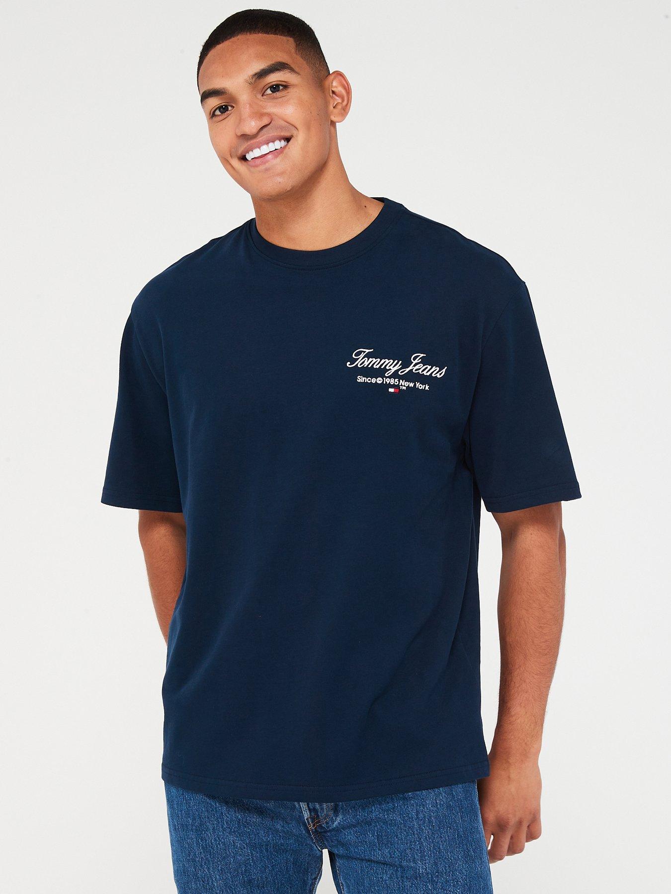 Tommy Jeans Oversized Serif Luxe T shirt Navy Very Ireland