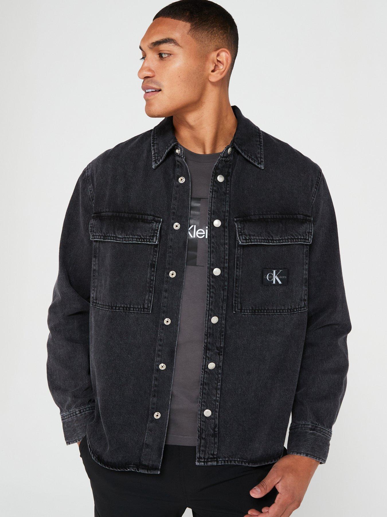 Calvin klein black denim 2025 shirt