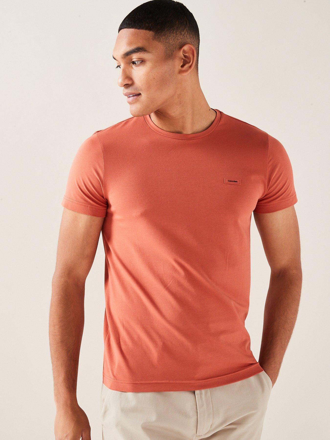 Orange calvin klein clearance shirt