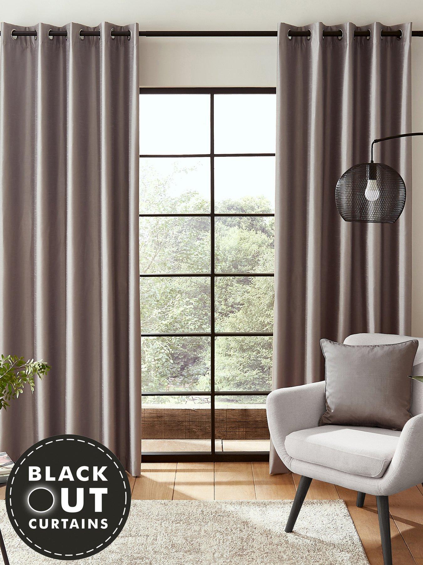 catherine-lansfield-faux-silk-blackout-eyelet-curtains