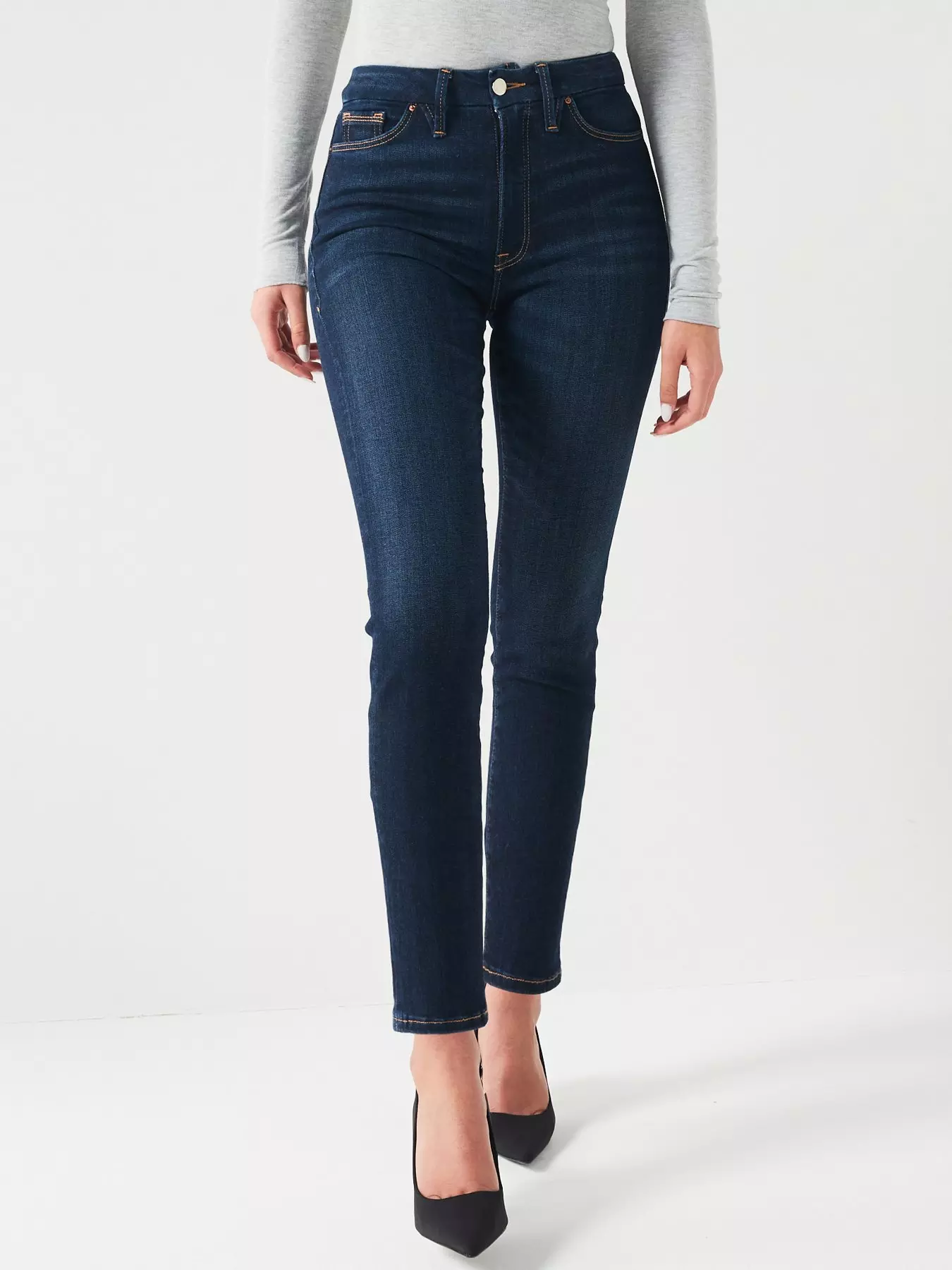 CURVE APPEAL Tummy Tucking High Rise Comfort Waist Skinny Jeans