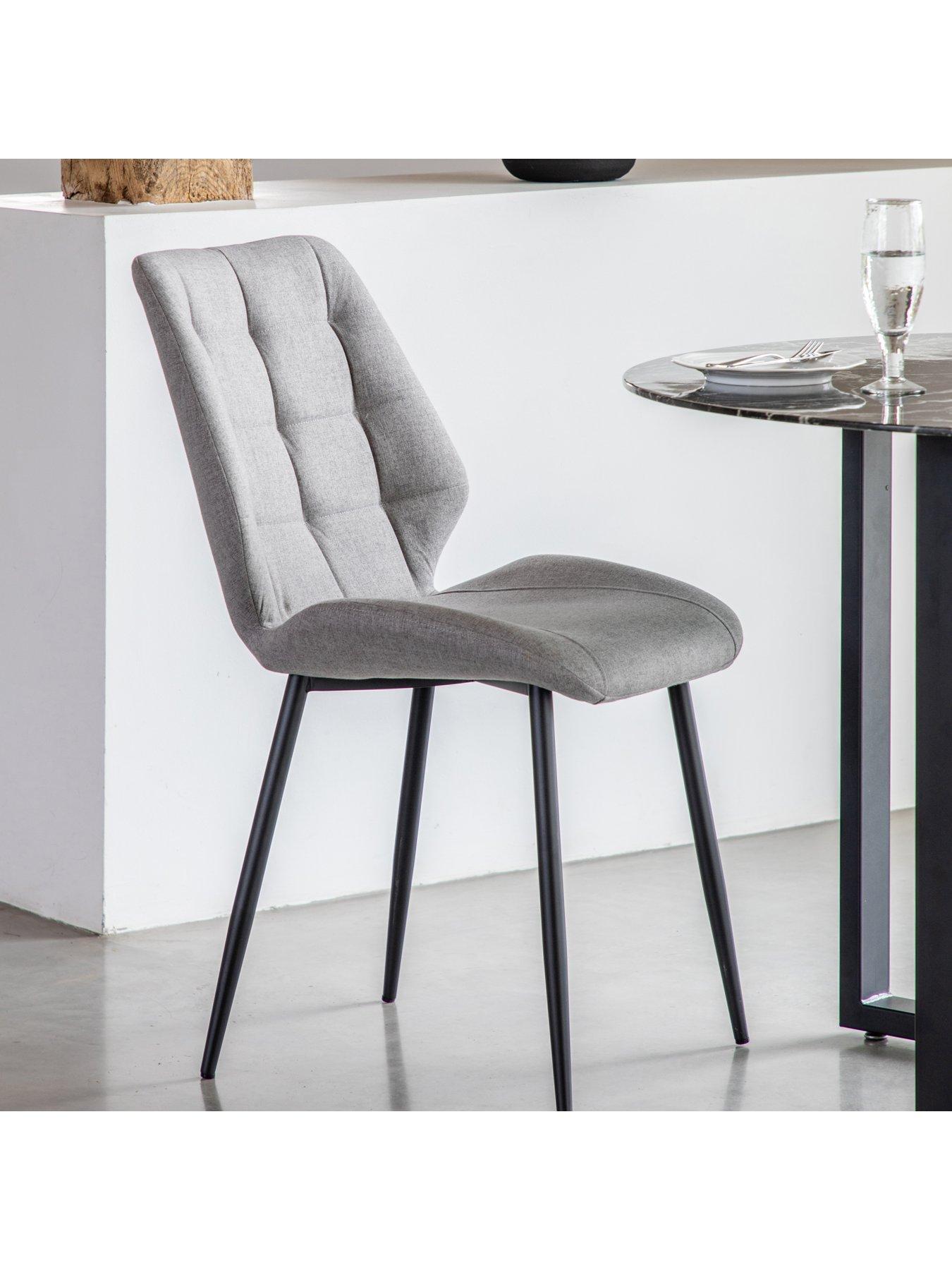 Image of Gallery Direct Set of 2 Matthew Grey Dining Chairs