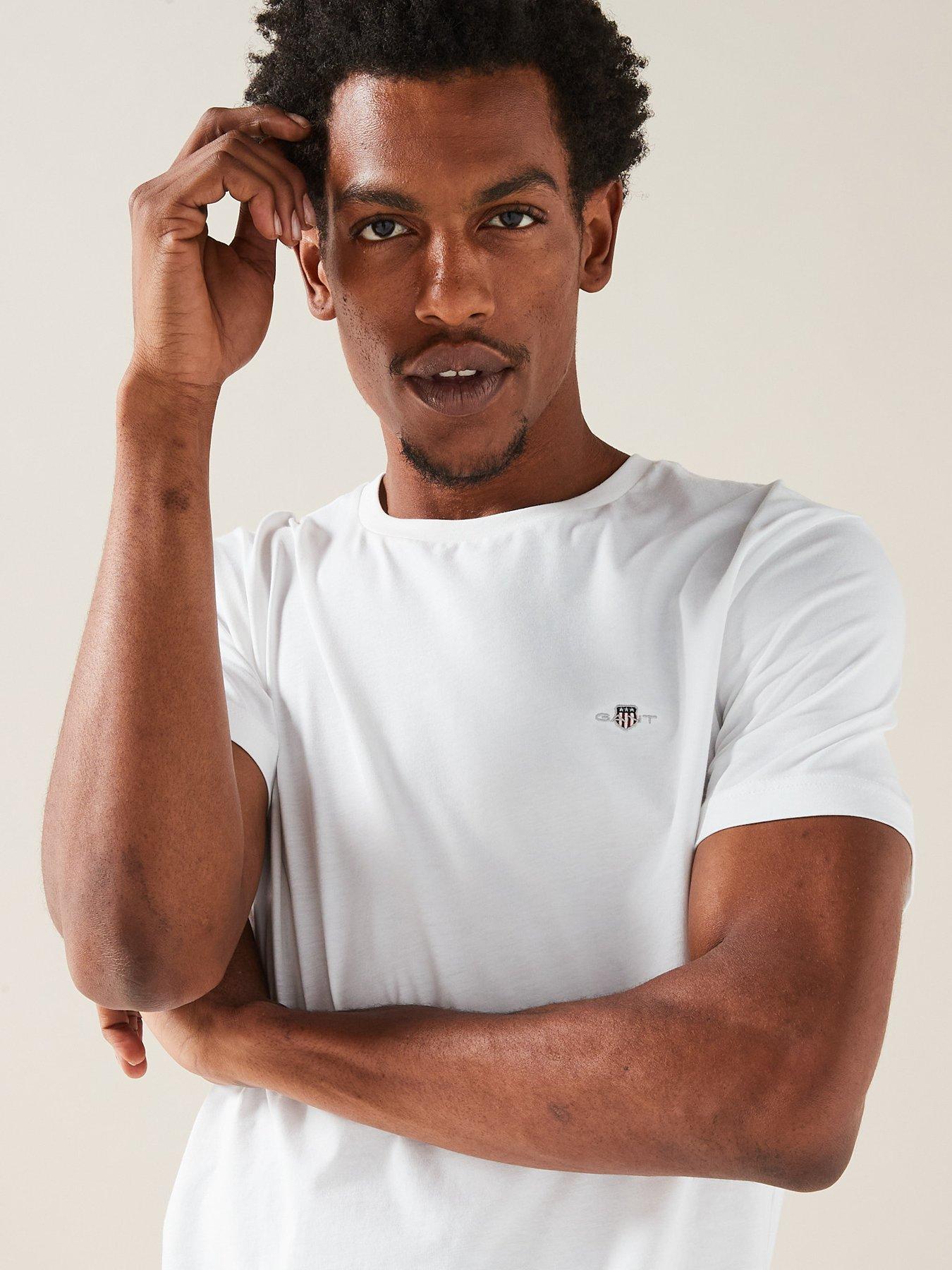 Image 5 of 6 of GANT Regular Shield Short Sleeve T-shirt - White