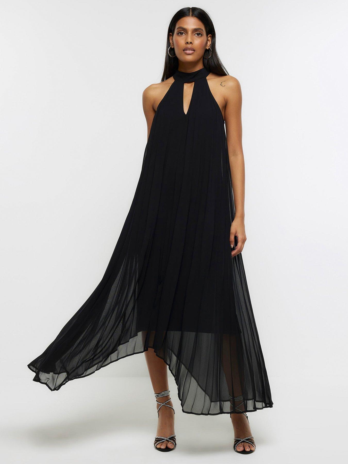 Wallis Pleated Wrap Maxi Dress Black Very Ireland