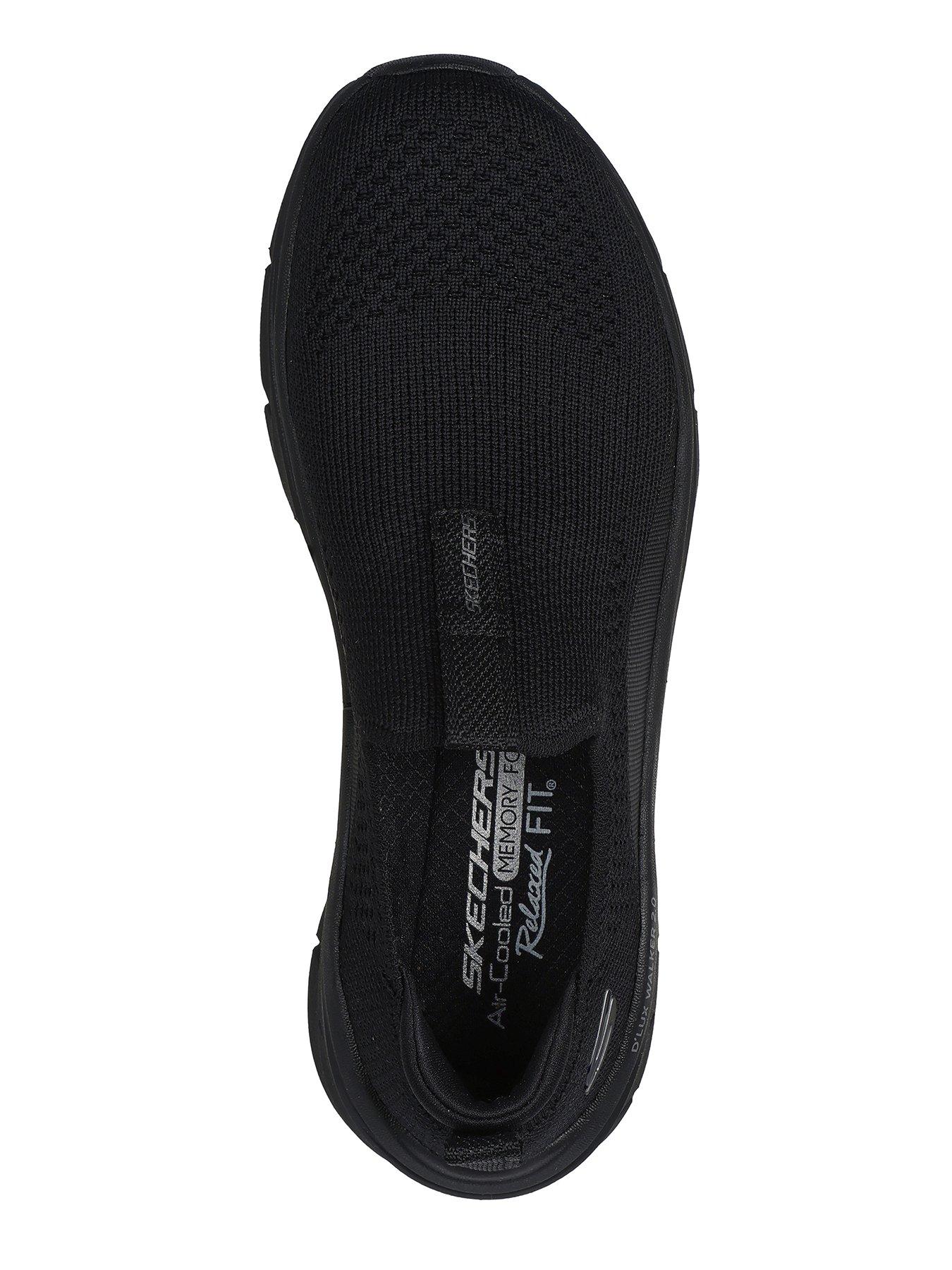 skechers-skechers-dlux-walker-20-stretch-knit-slip-on-trainers-blackoutfit