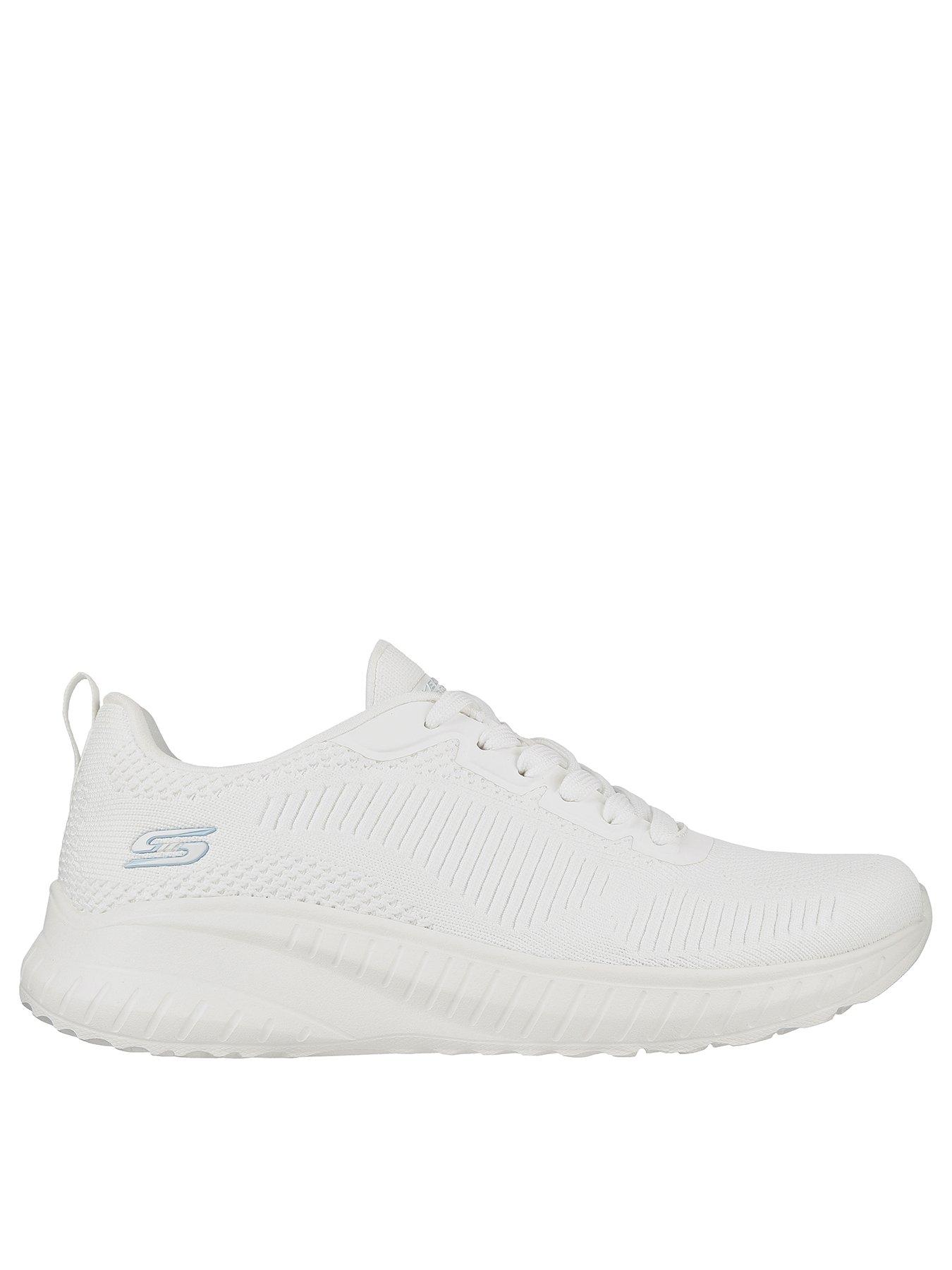 Image of Skechers Bobs Squad Chaoes Knitted Trainer - White