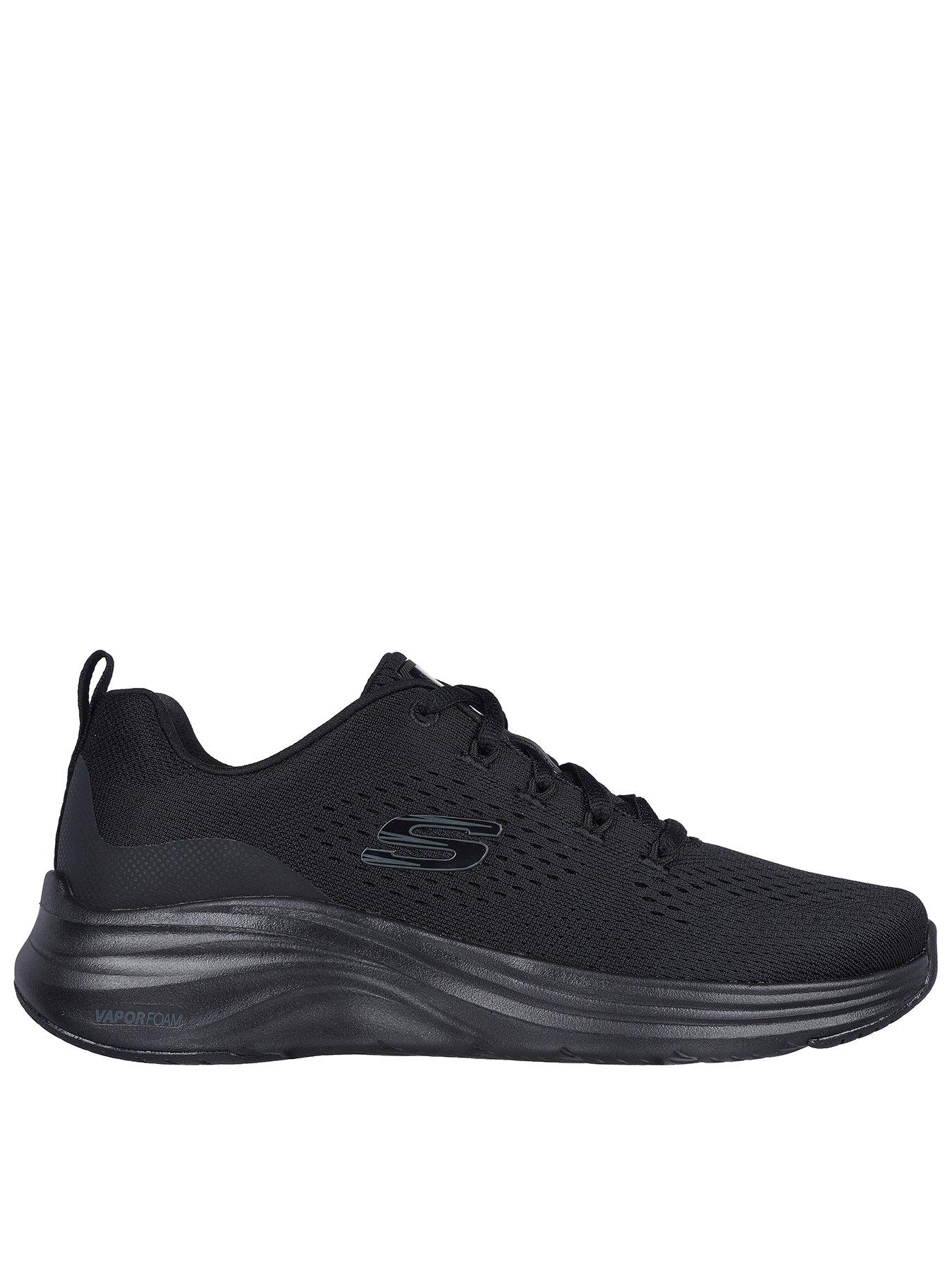 Skechers Vapor Foam Fresh Trend Mesh Lace-up Trainer - B;acl
