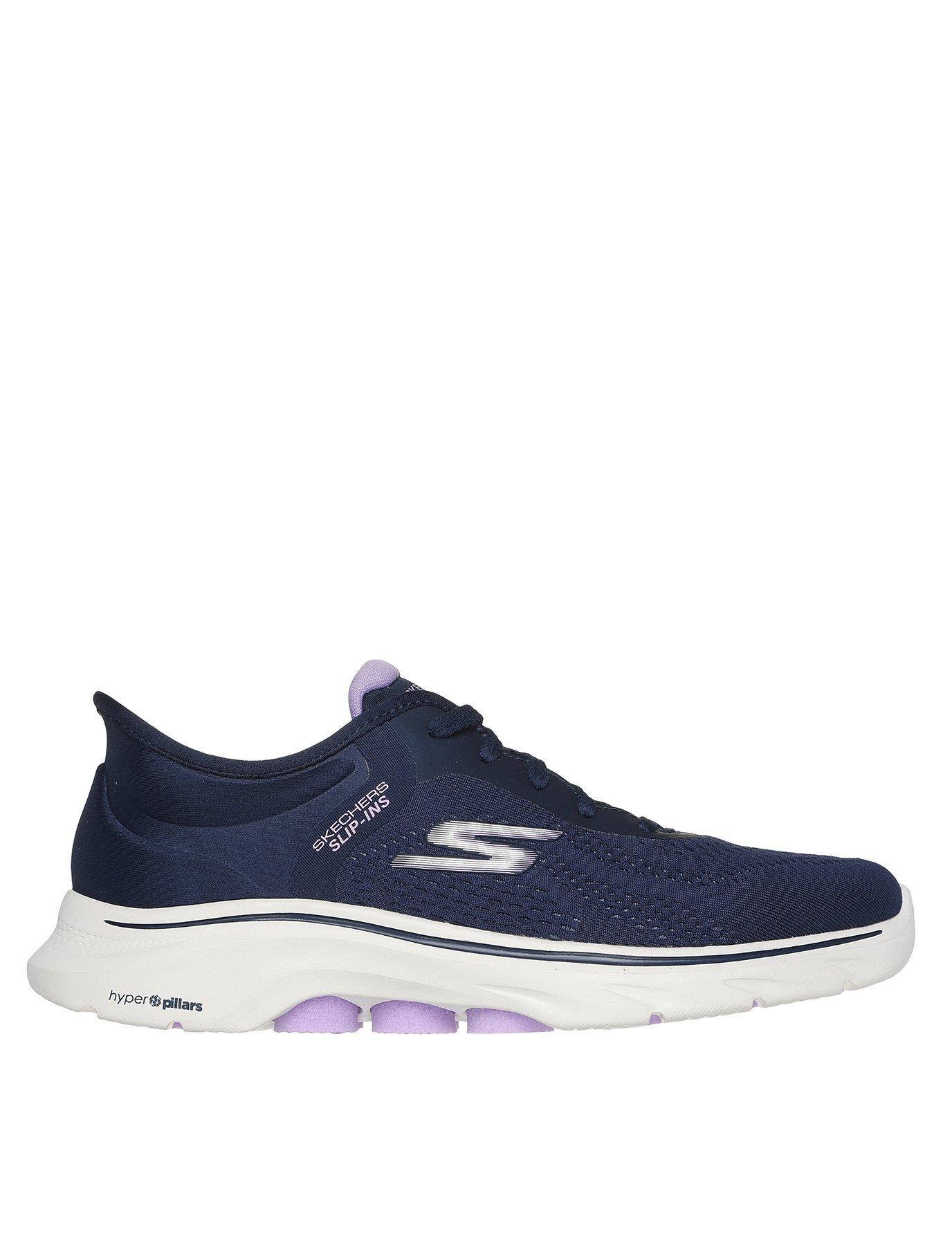 skechers-skechers-go-walk-7-mesh-lace-slip-ins-trainers-navy-amp-lavender