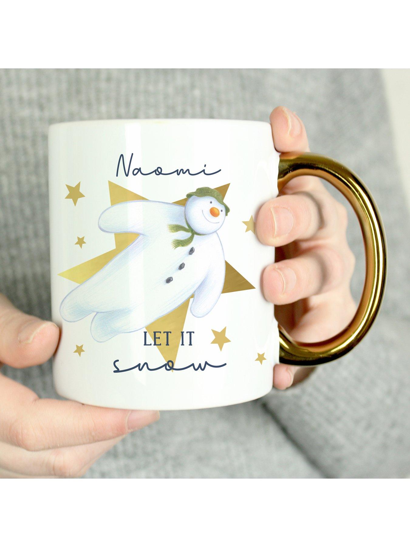 the-personalised-memento-company-personalised-the-snowman-let-it-snow-gold-handed-mugstillFront