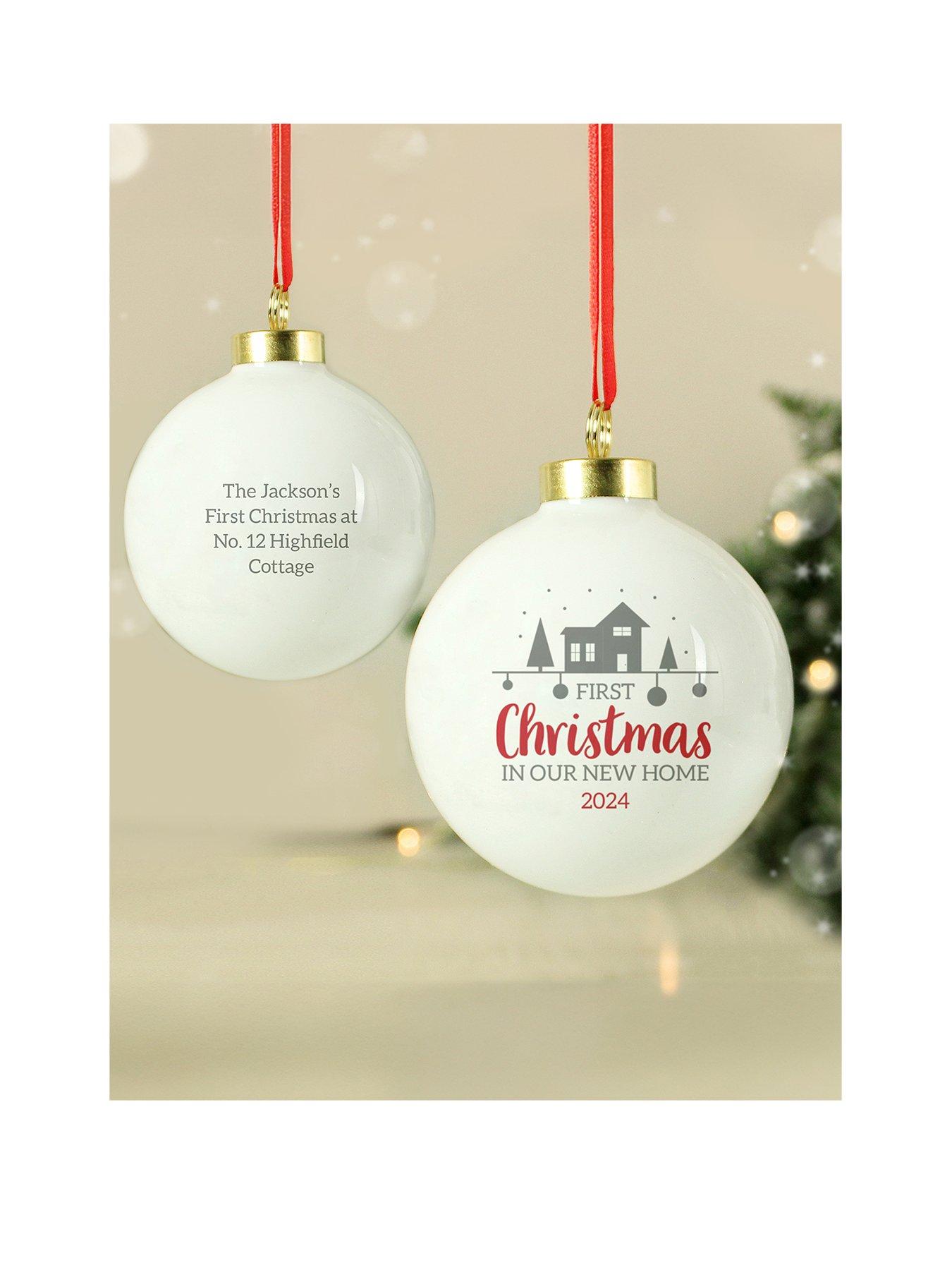 The Personalised Memento Company Personalised 1st Christmas in Our New Home Bauble