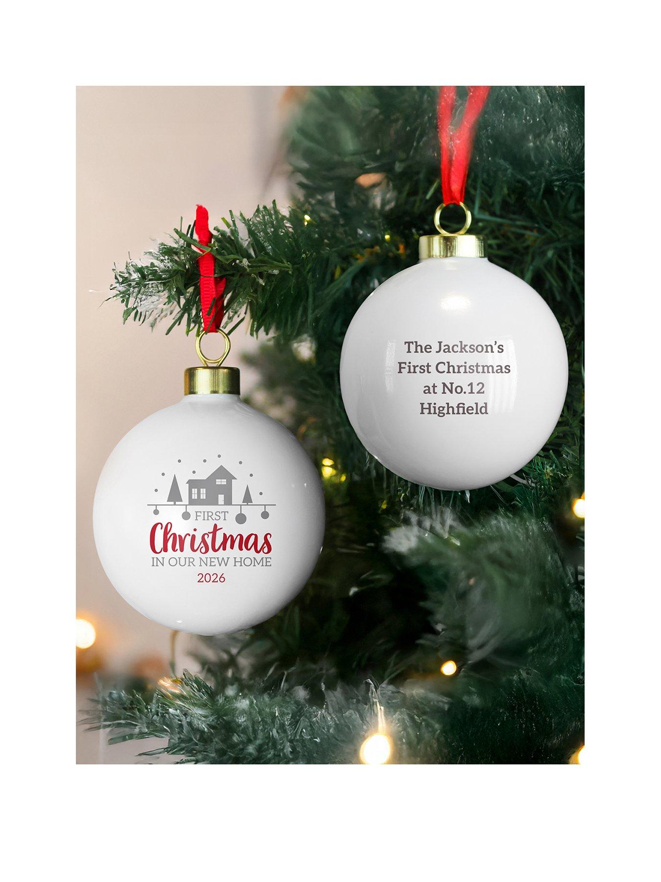 The Personalised Memento Company Personalised 1st Christmas in Our New Home Bauble