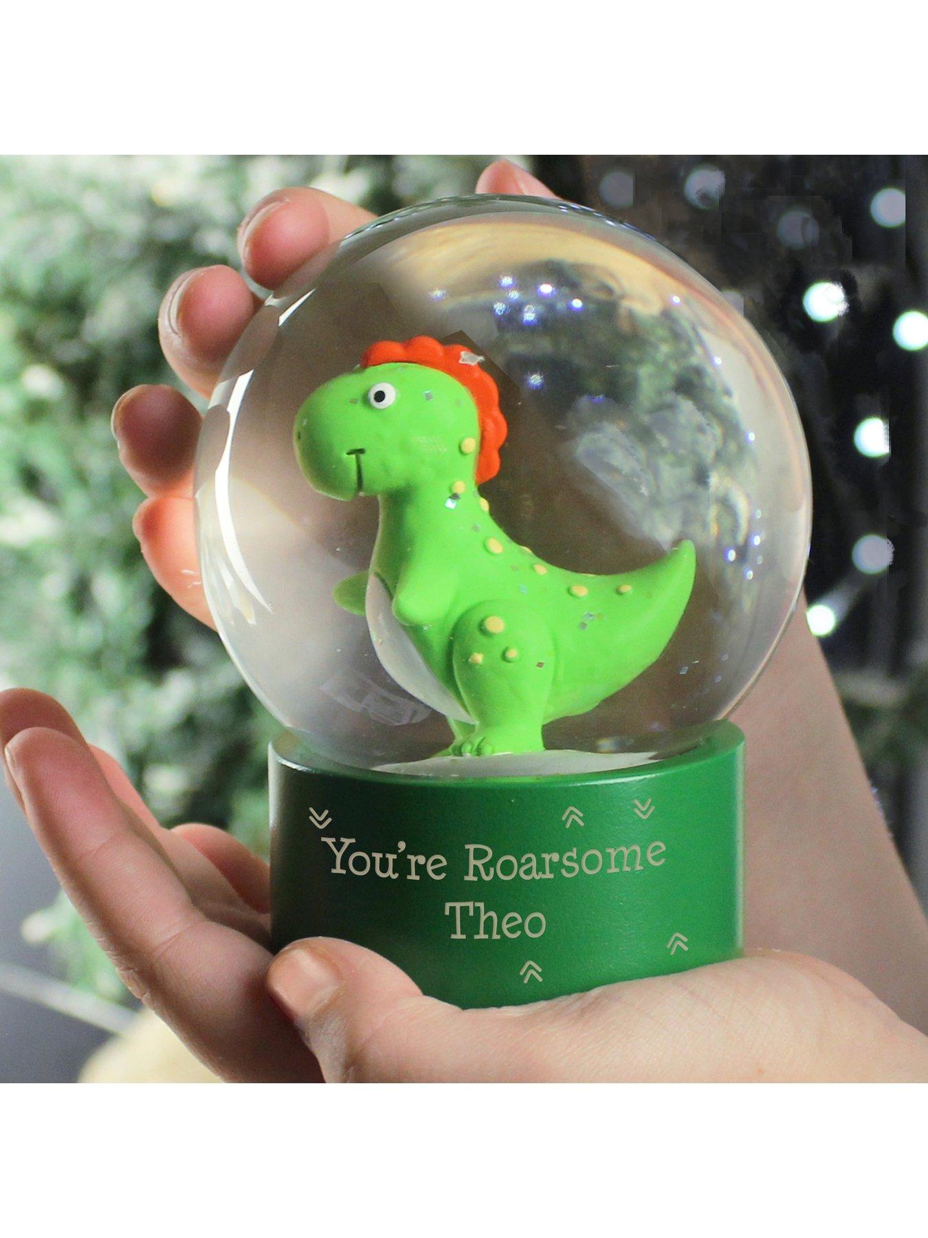 the-personalised-memento-company-personalised-dinosaur-glitter-snow-globestillFront