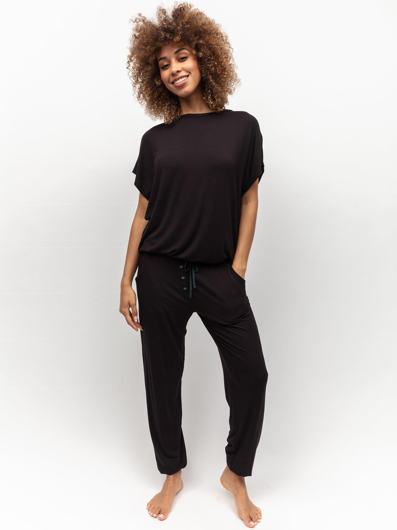 cyberjammies-jersey-sslv-slouch-pyjama-black