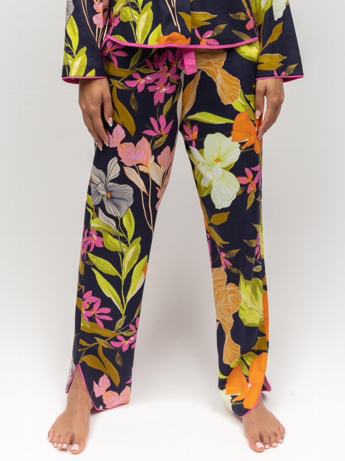 cyberjammies-navy-floral-print-pyjama-bottoms