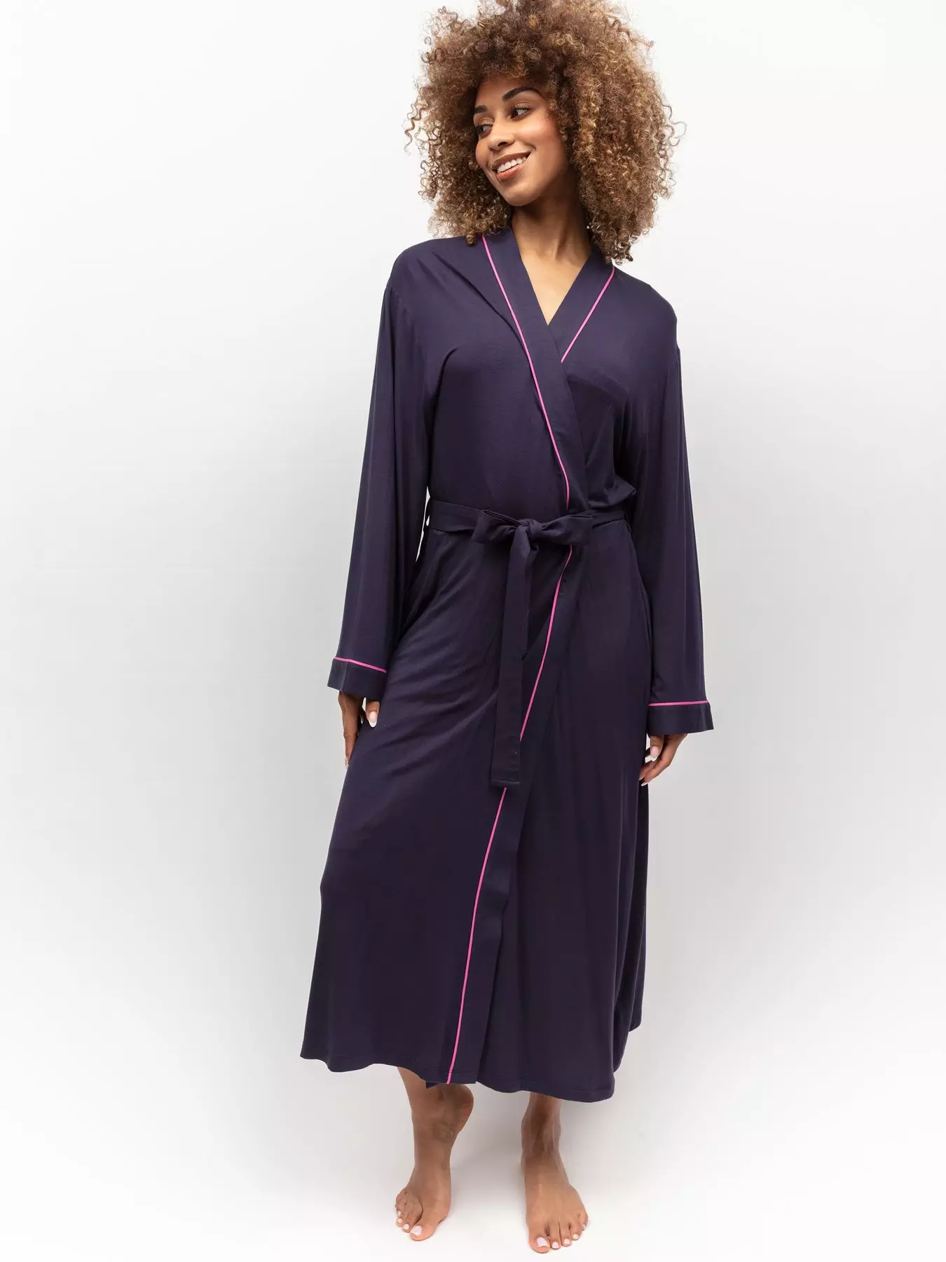 Cyberjammies Whistler Super Cosy Check Long Dressing Gown