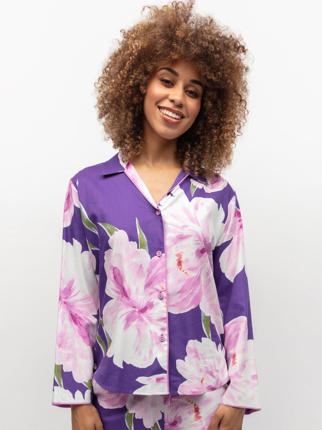 cyberjammies-purple-floral-print-pyjama-top