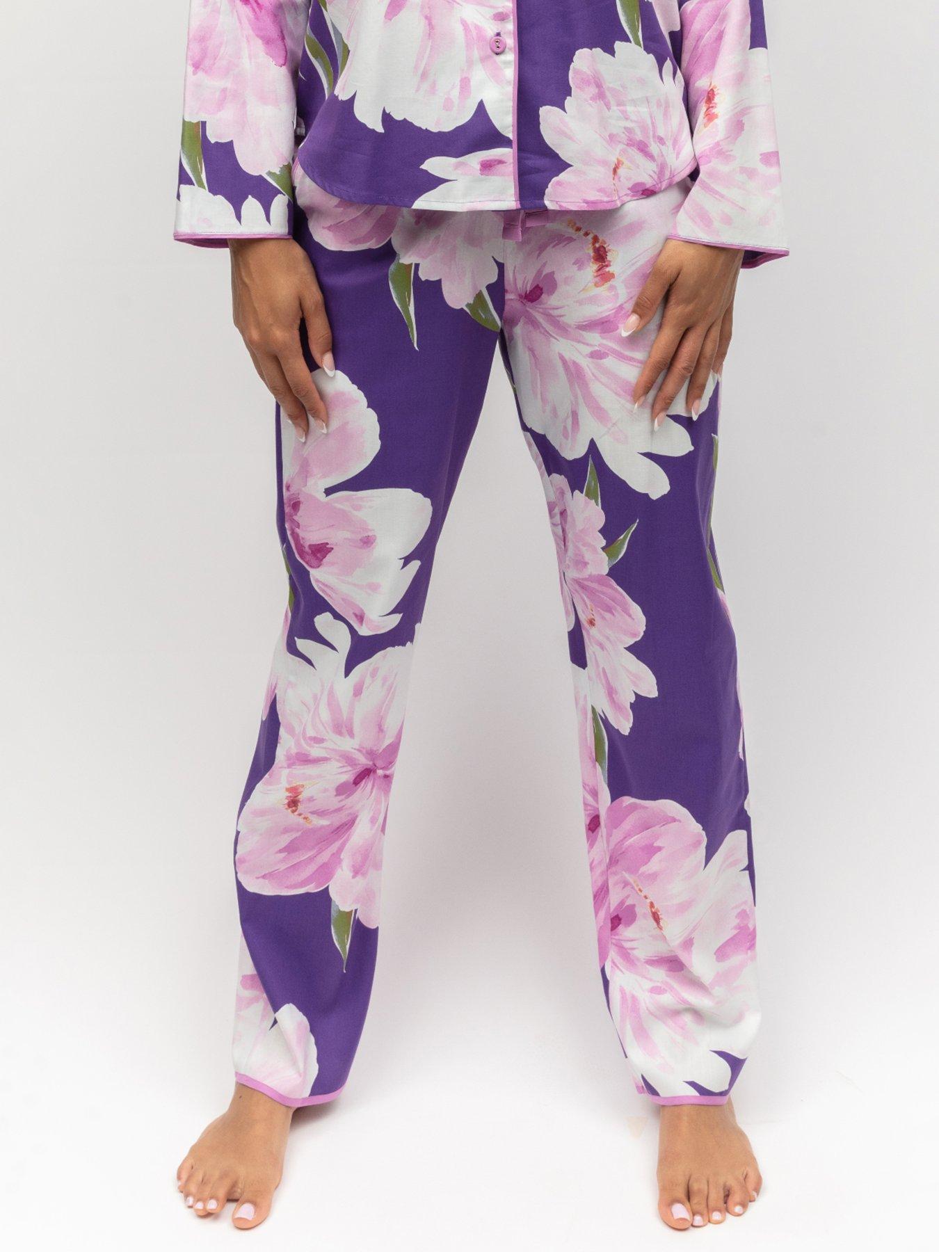 cyberjammies-purple-floral-print-pyjama-bottoms